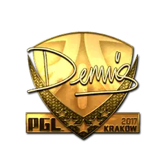 Sticker | dennis (Gold) | Krakow 2017