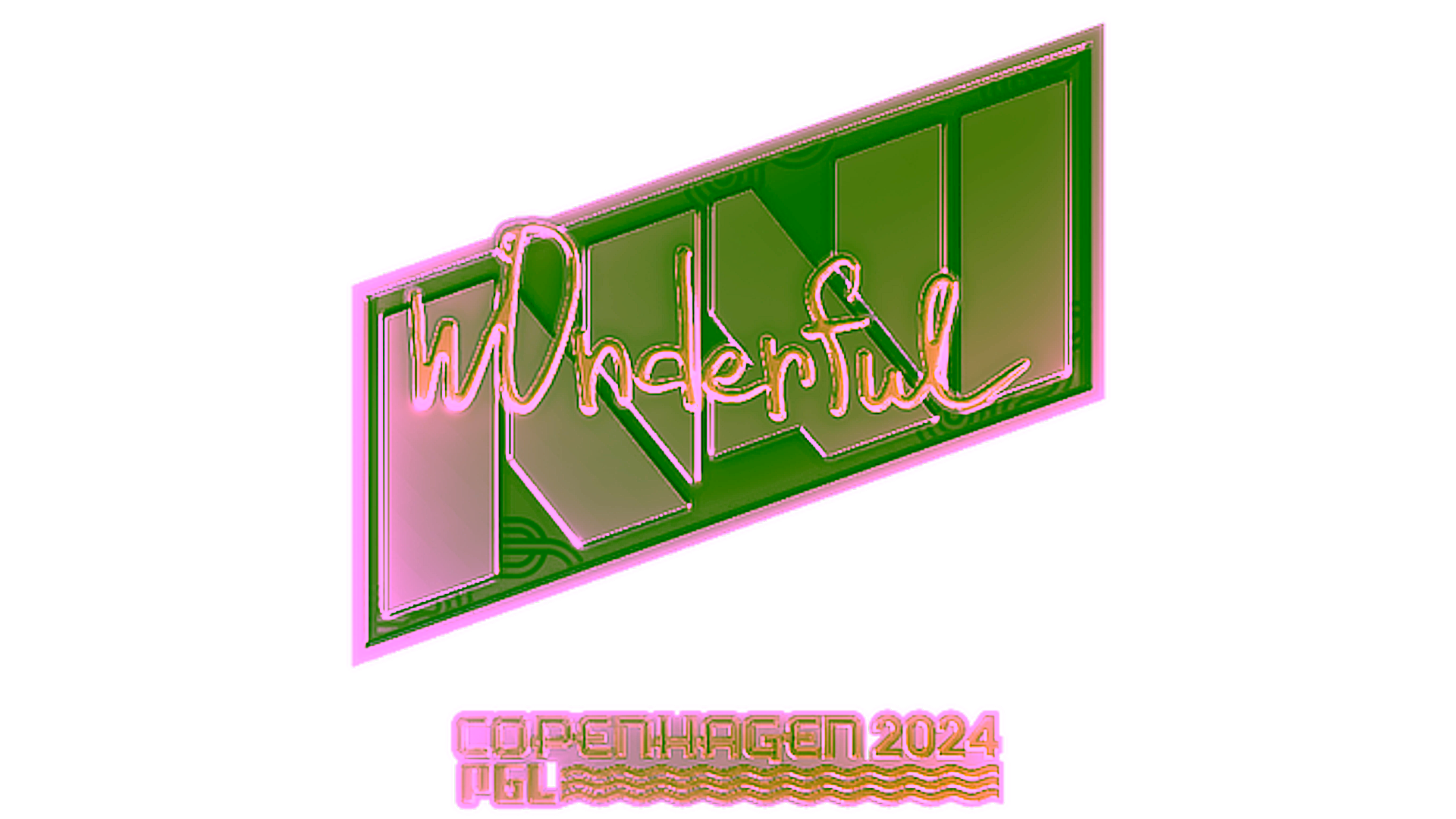 Sticker | w0nderful (Gold) | Copenhagen 2024 için görüntü