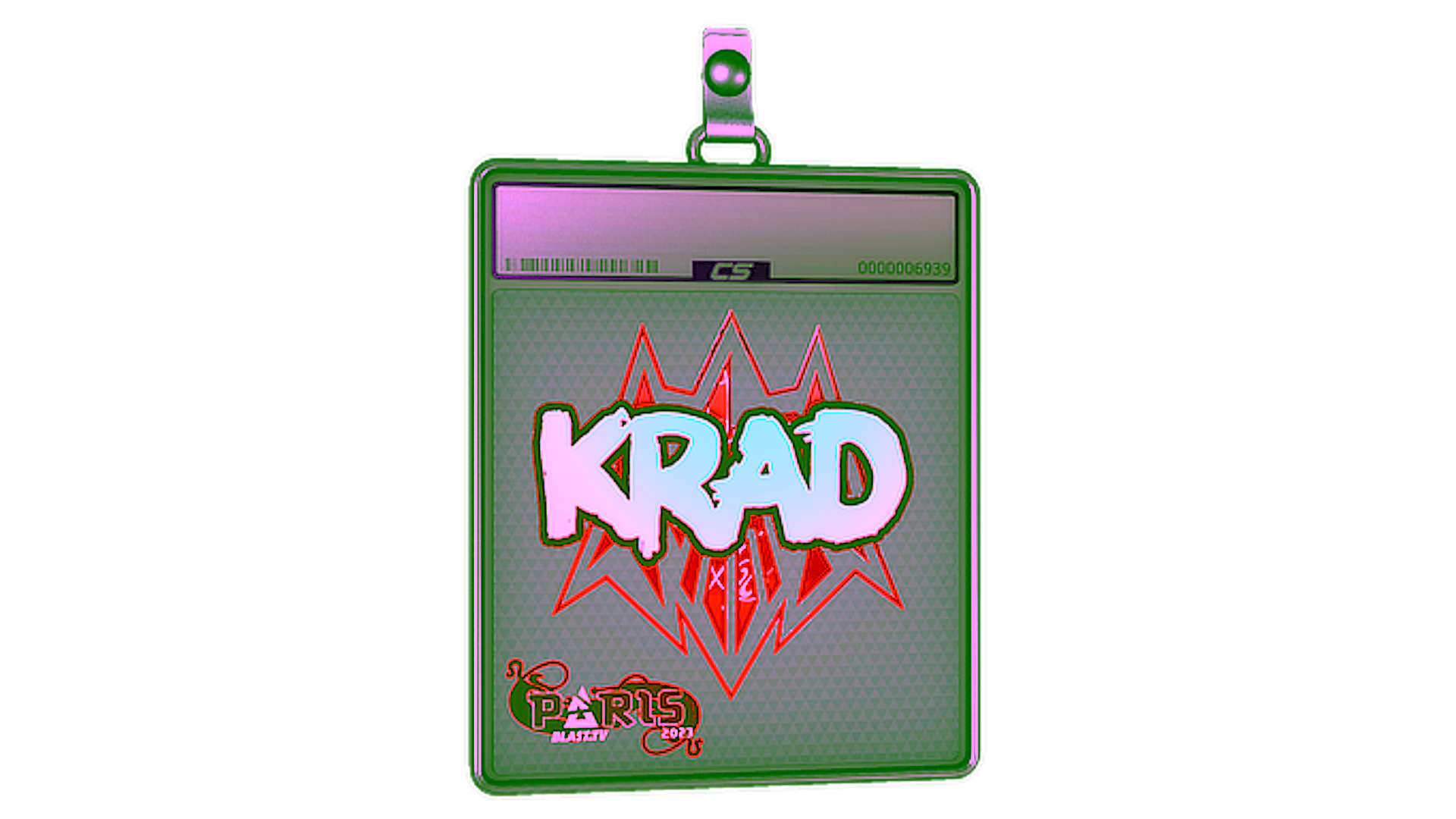Display for Sticker Slab | Krad (Holo) | Paris 2023