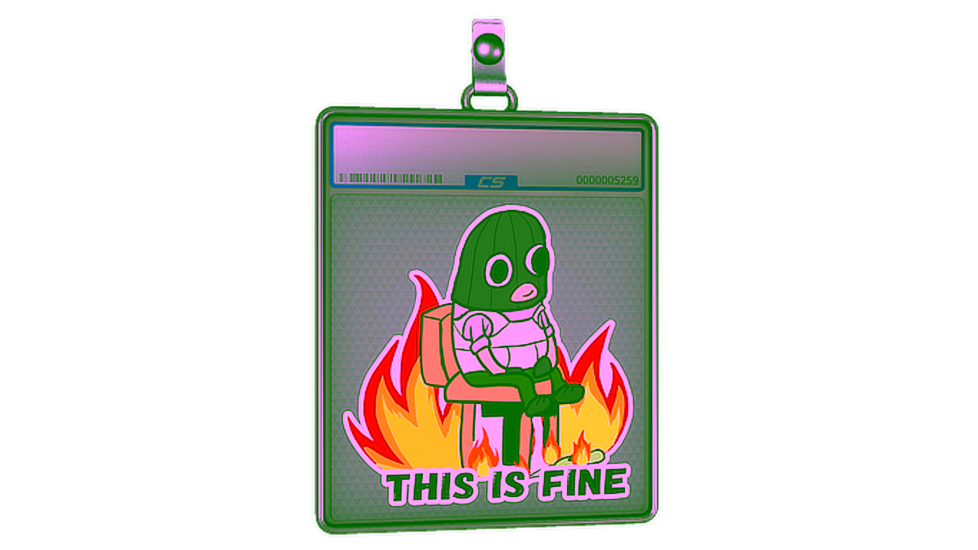 Display for Sticker Slab | This Is Fine (T)