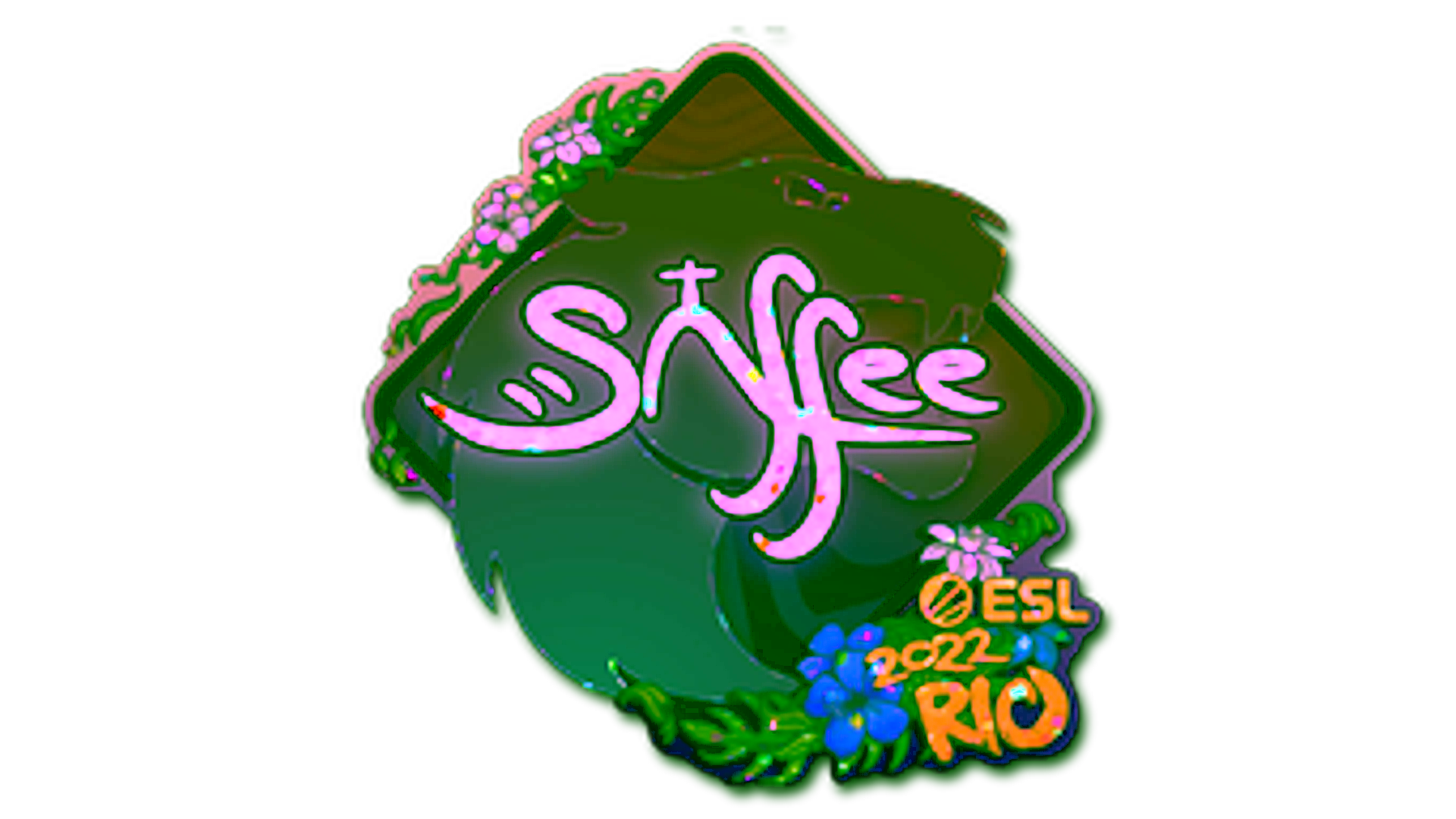 Visar för Sticker | saffee (Glitter) | Rio 2022