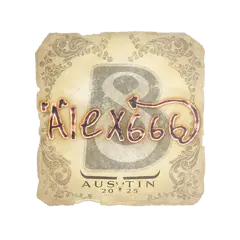 Sticker alex666 Austin 2025