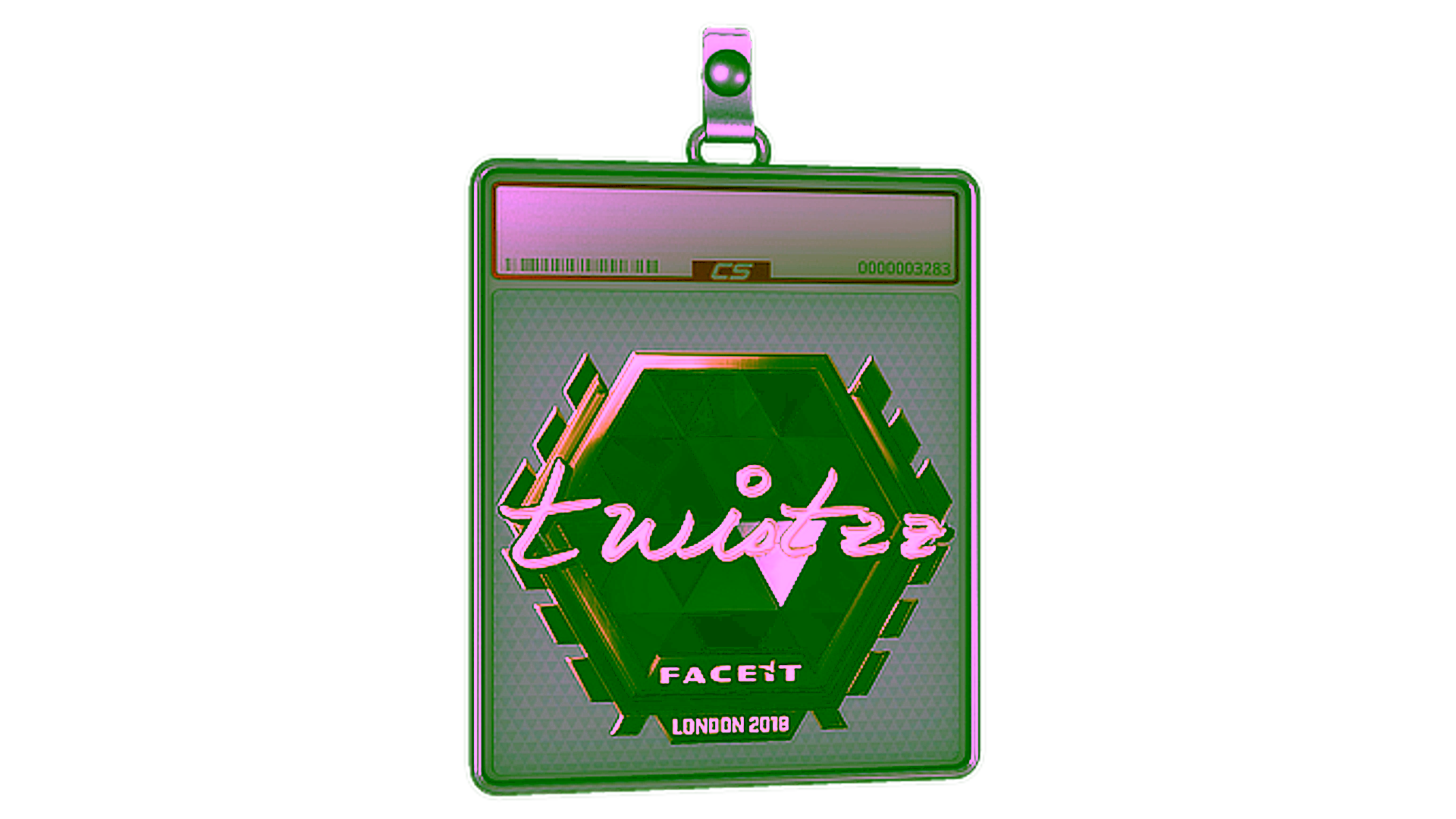 Display for Sticker Slab | Twistzz (Gold) | London 2018