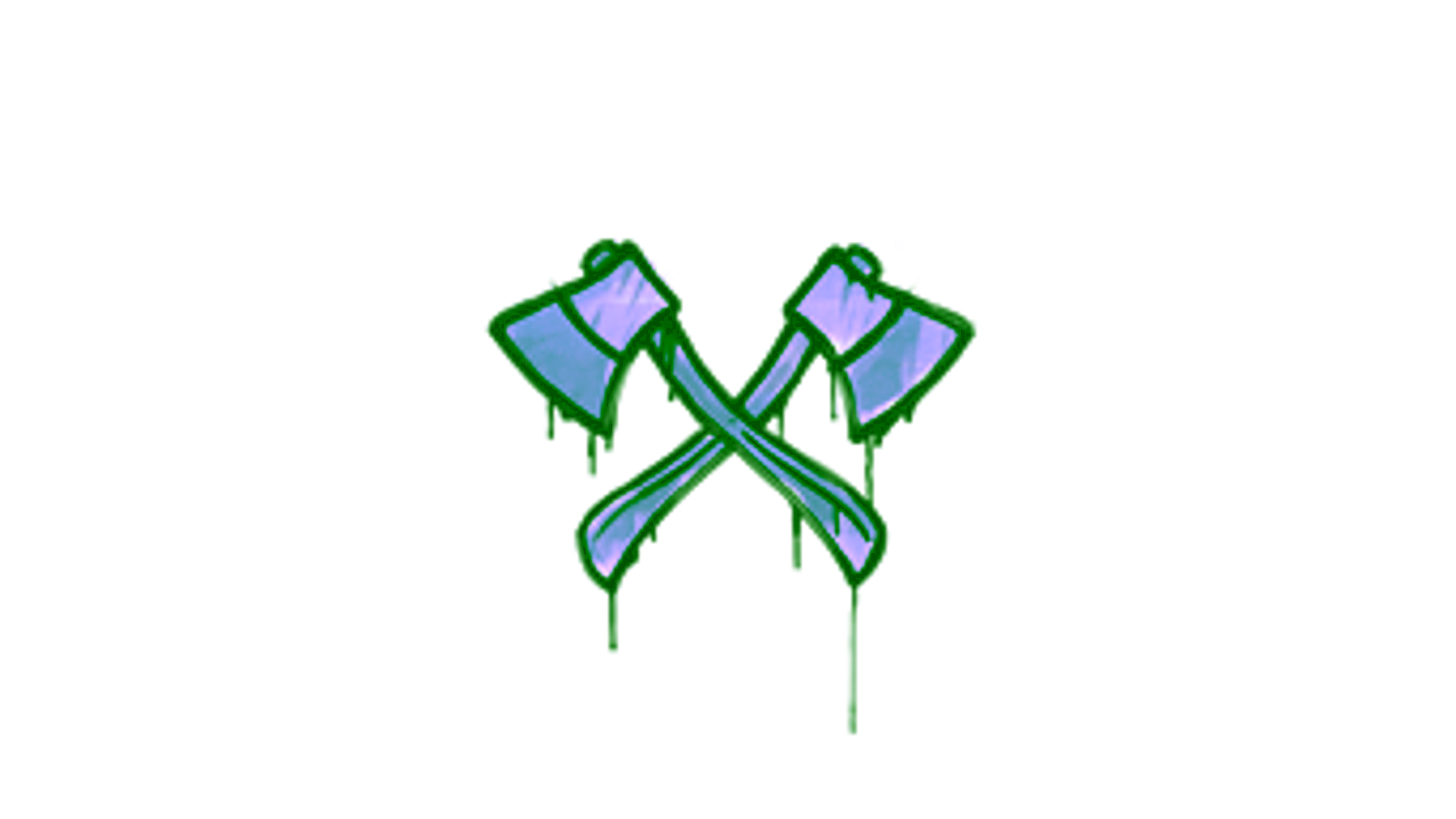 Display for Sealed Graffiti | X-Axes (Wire Blue)