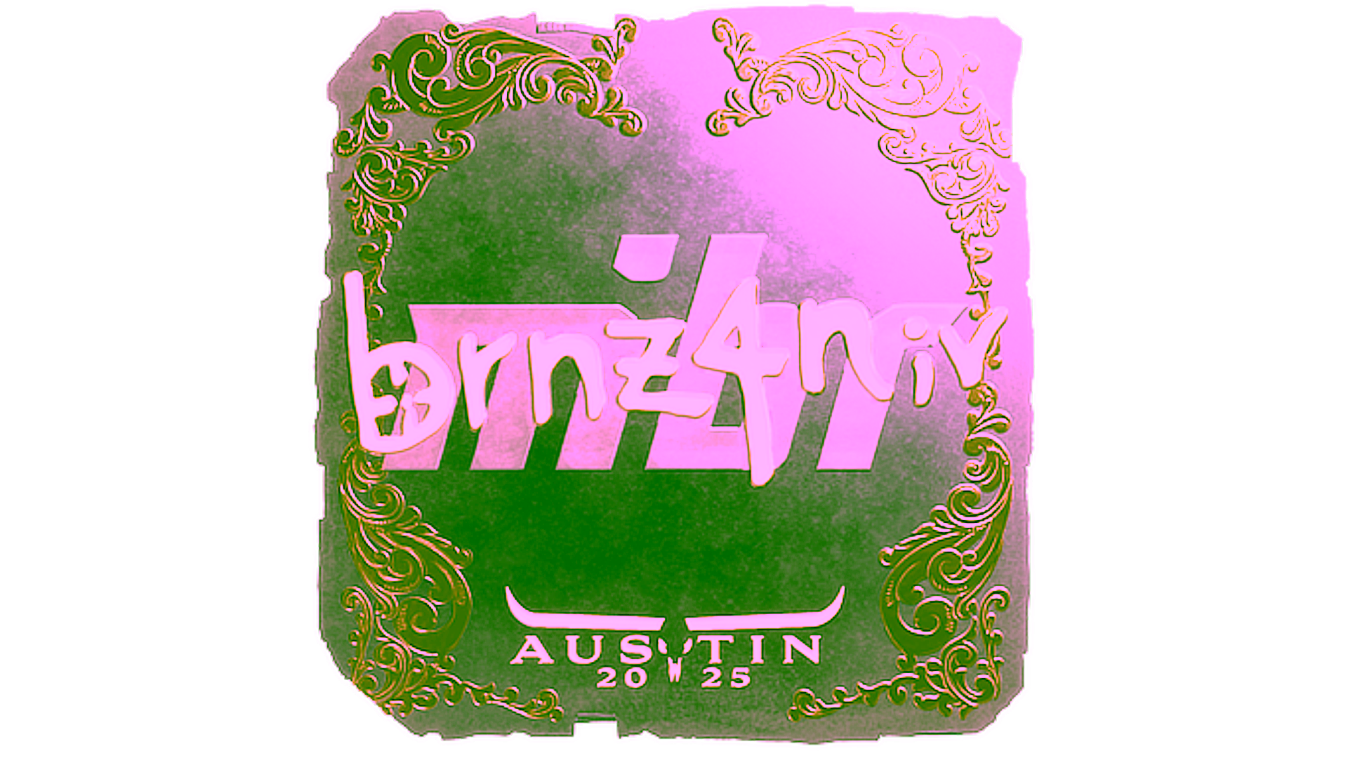 Display for Sticker | brnz4n (Gold) | Austin 2025