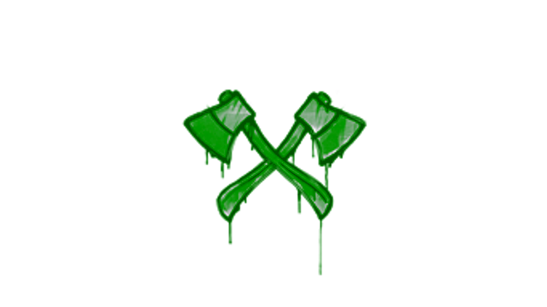 Display for Sealed Graffiti | X-Axes (Jungle Green)