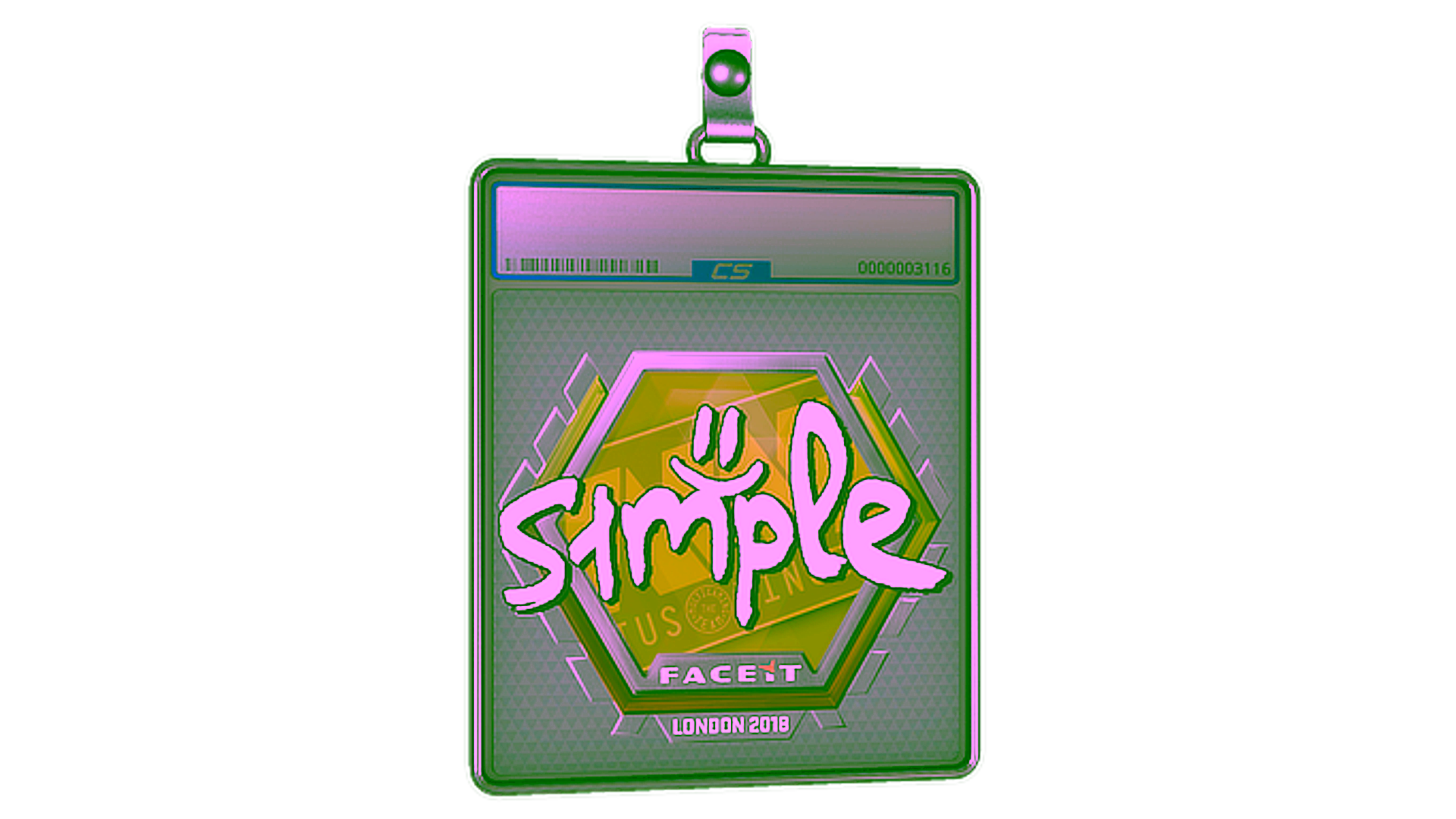 Display for Sticker Slab | s1mple | London 2018