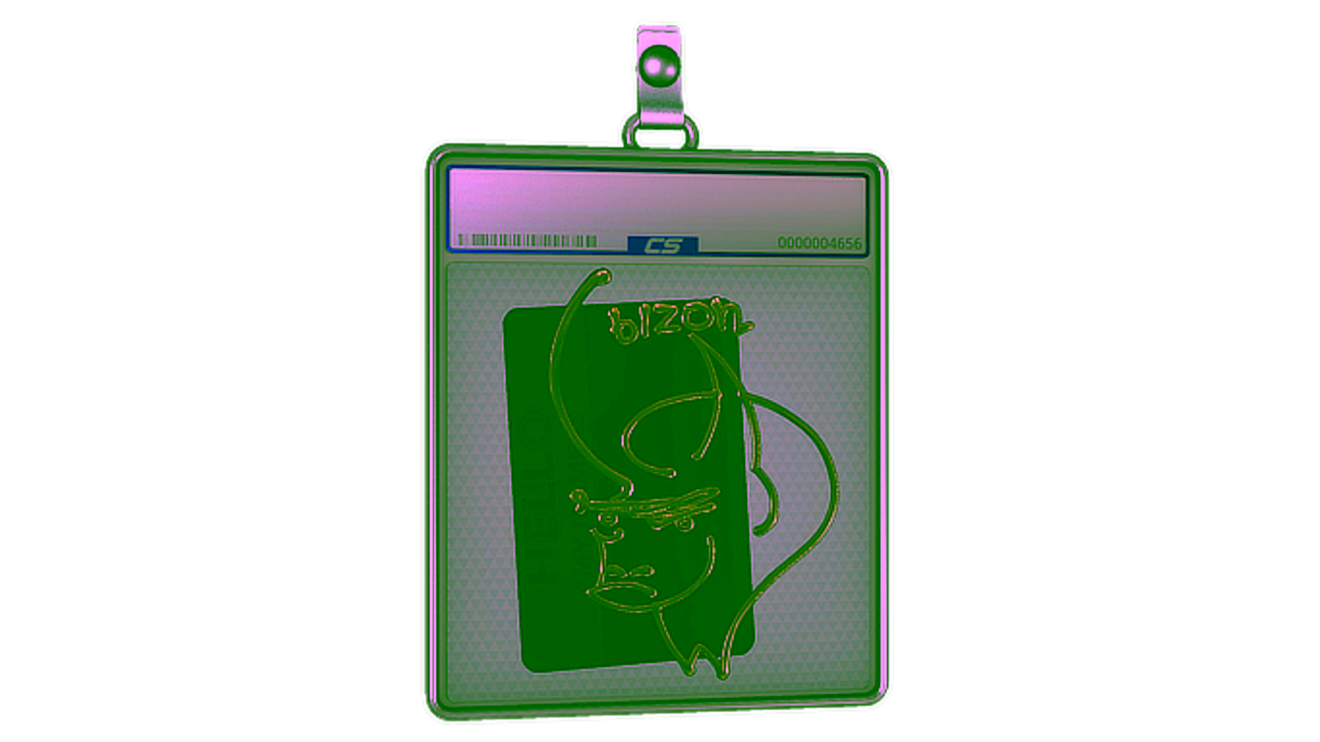 Display for Sticker Slab | Hello PP-Bizon (Gold)