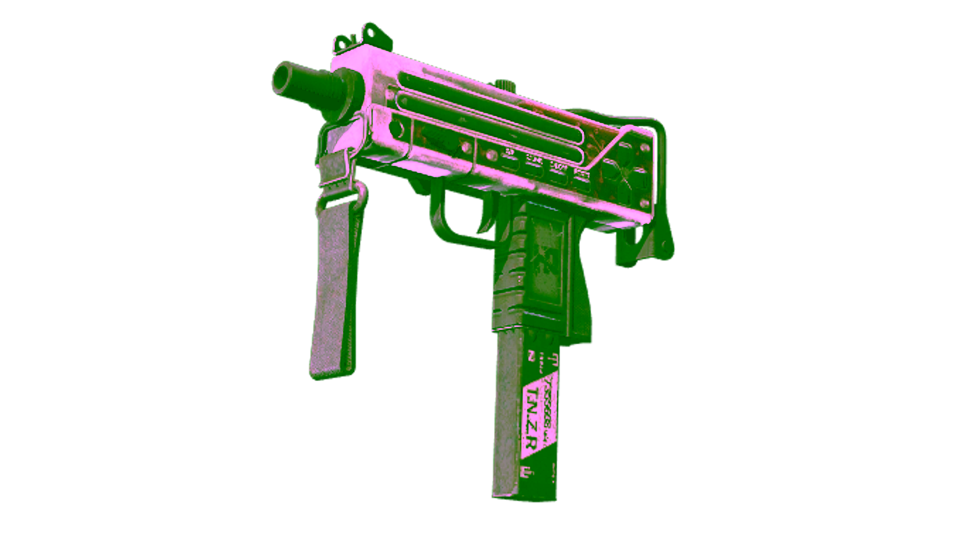 Visar för StatTrak™ MAC-10 | Button Masher (Battle-Scarred)