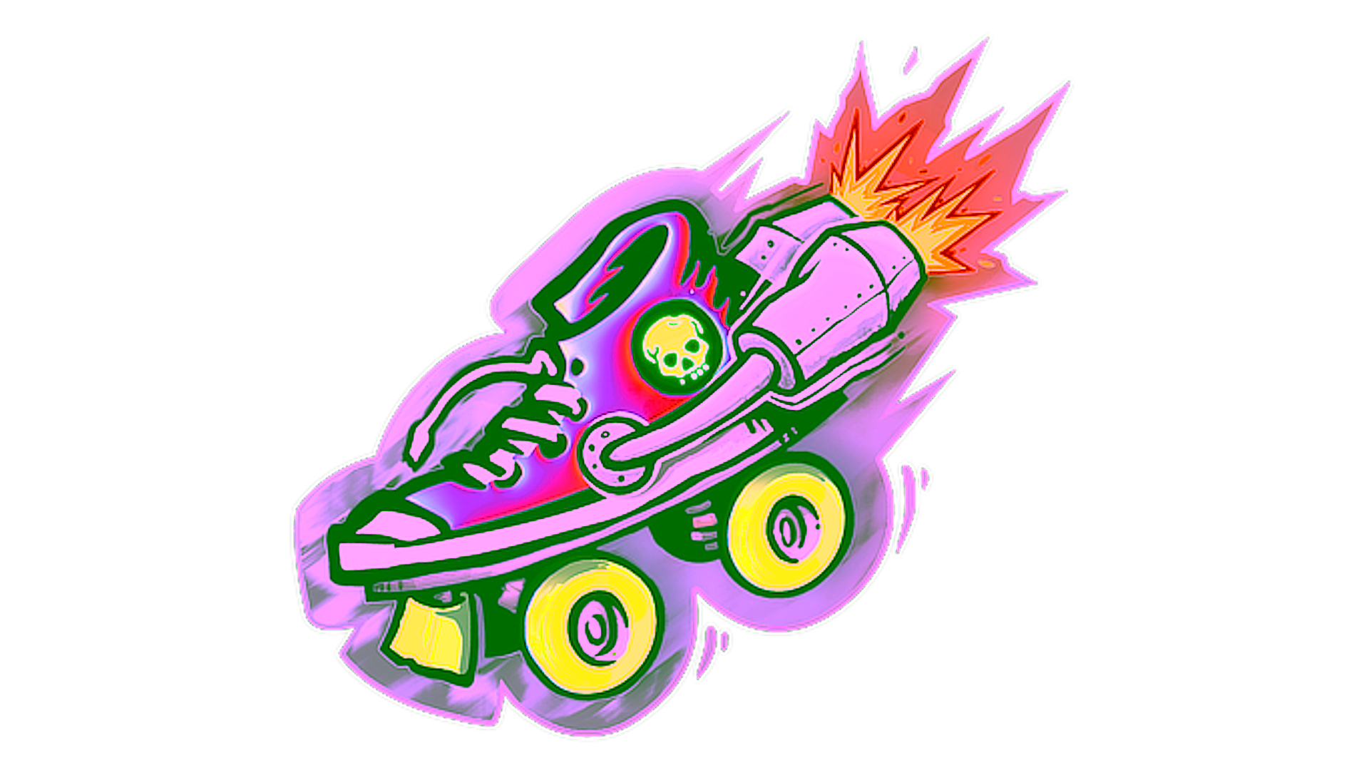 Display for Sticker | Rocket Skates (Holo)