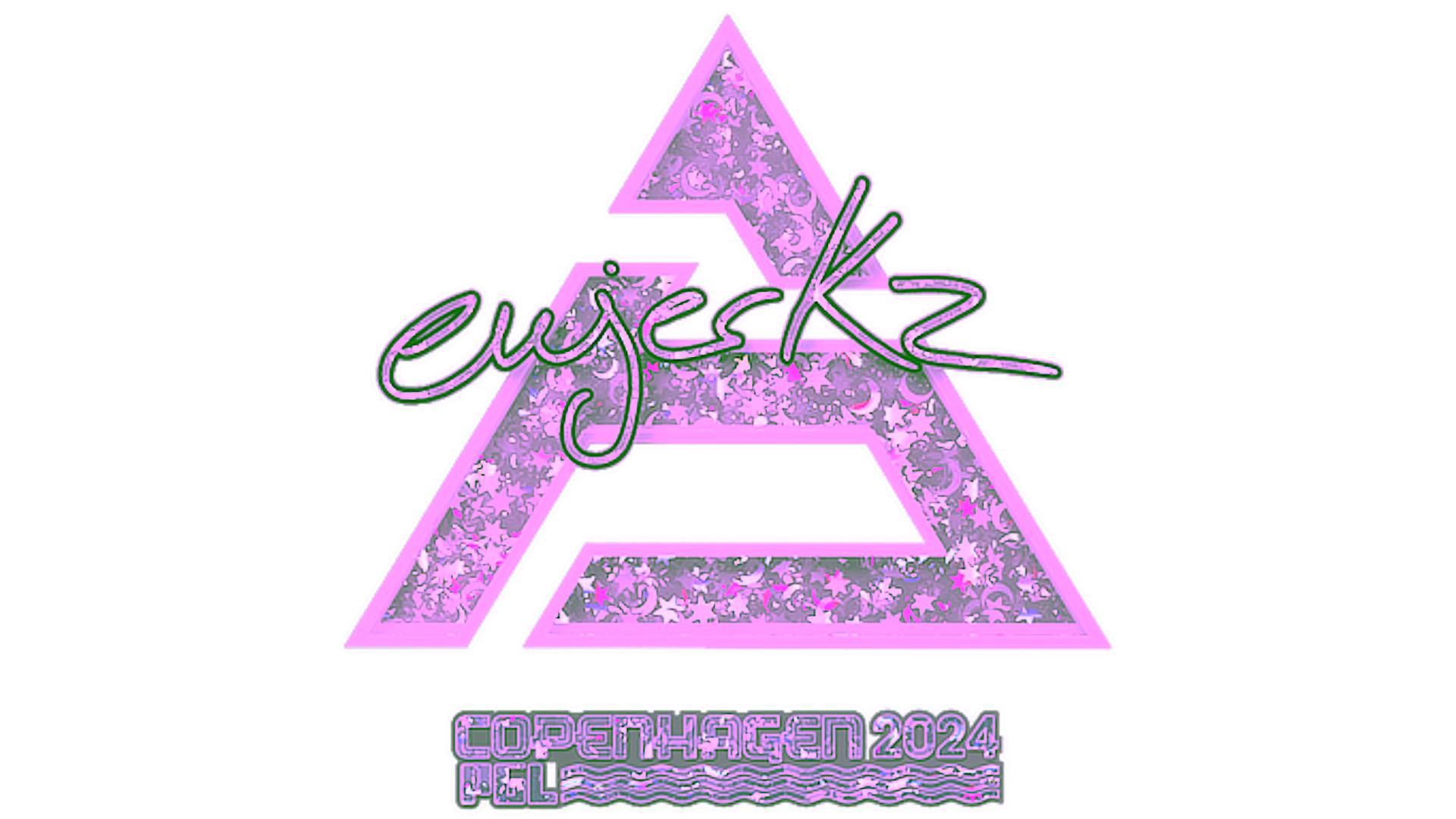 Display for Sticker | ewjerkz (Glitter) | Copenhagen 2024