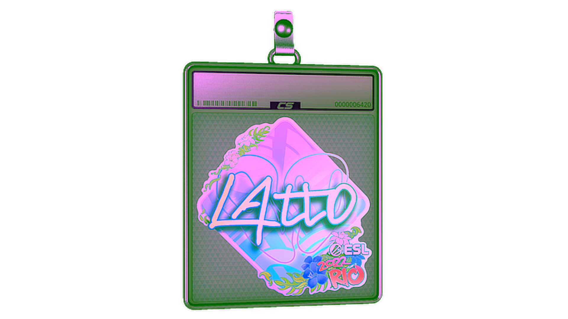 Display for Sticker Slab | latto (Holo) | Rio 2022