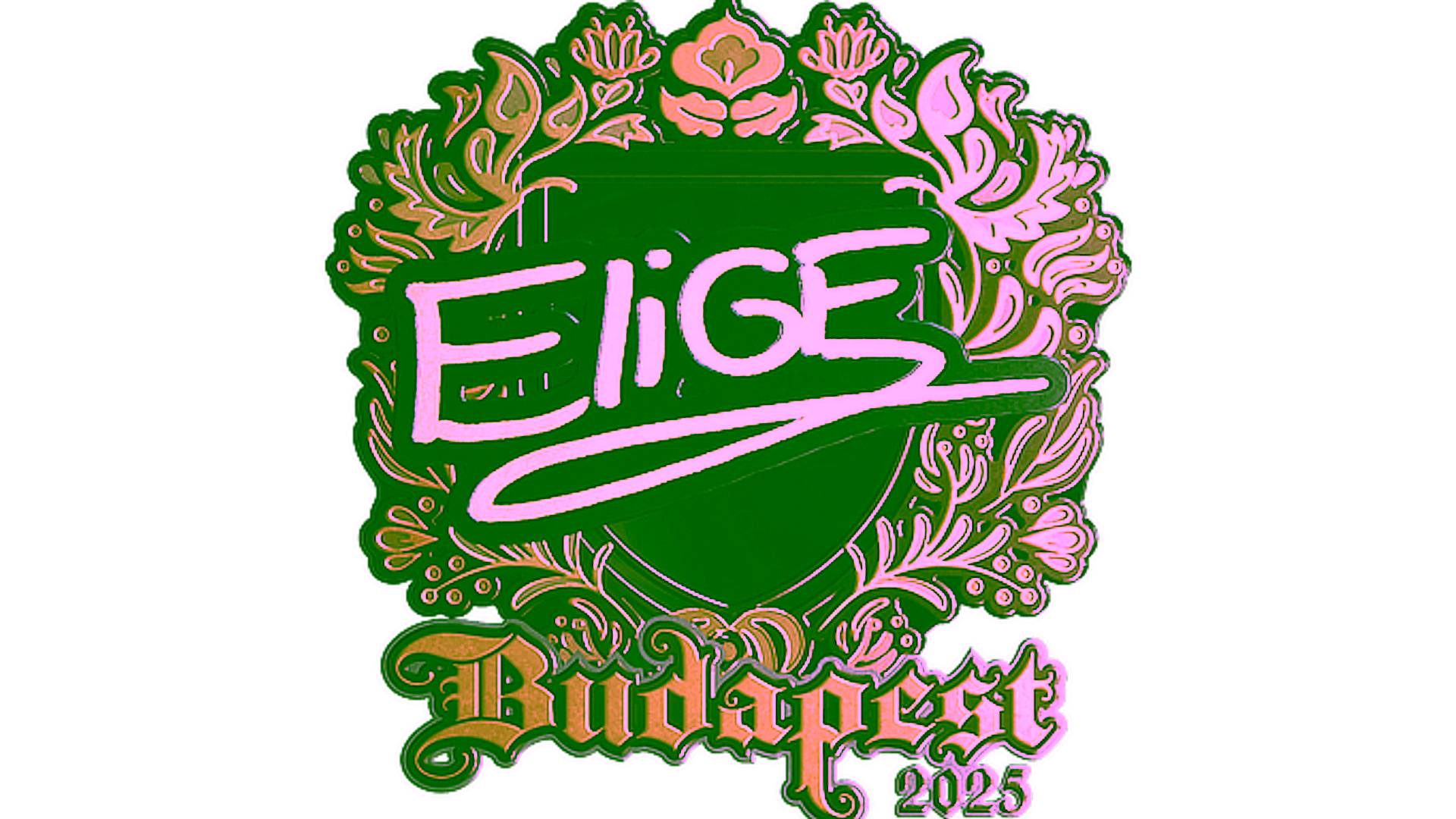 Display for Sticker | EliGE (Gold) | Budapest 2025