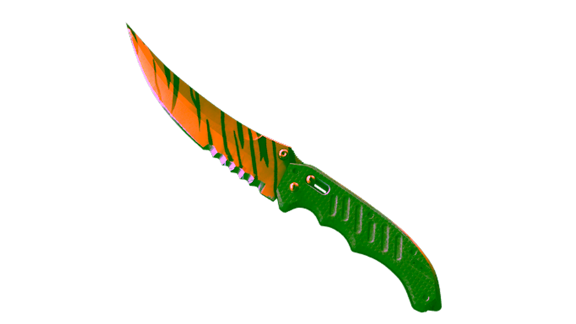 Display for ★ StatTrak™ Flip Knife | Tiger Tooth (Minimal Wear)
