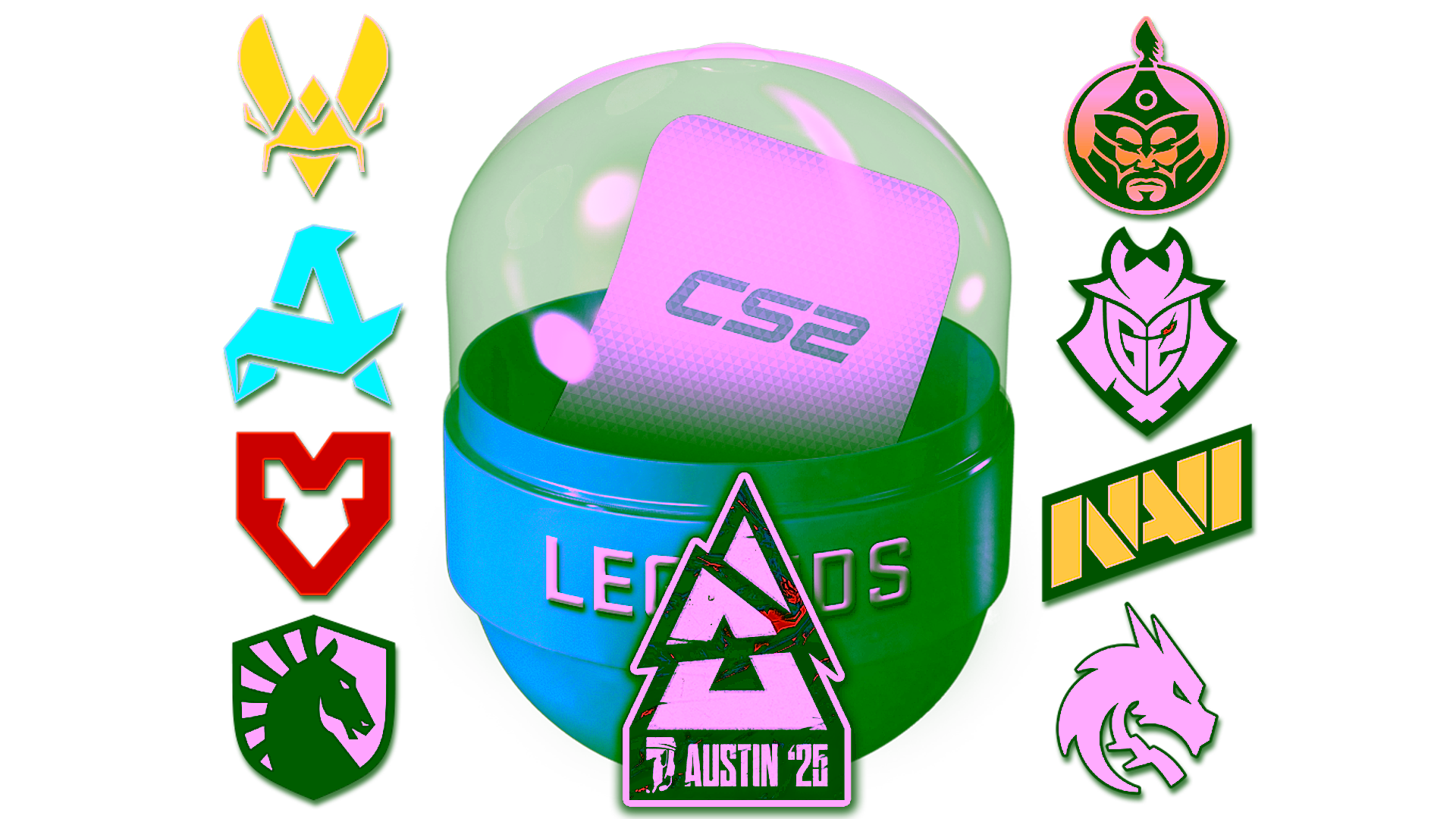 Display for Austin 2025 Legends Sticker Capsule
