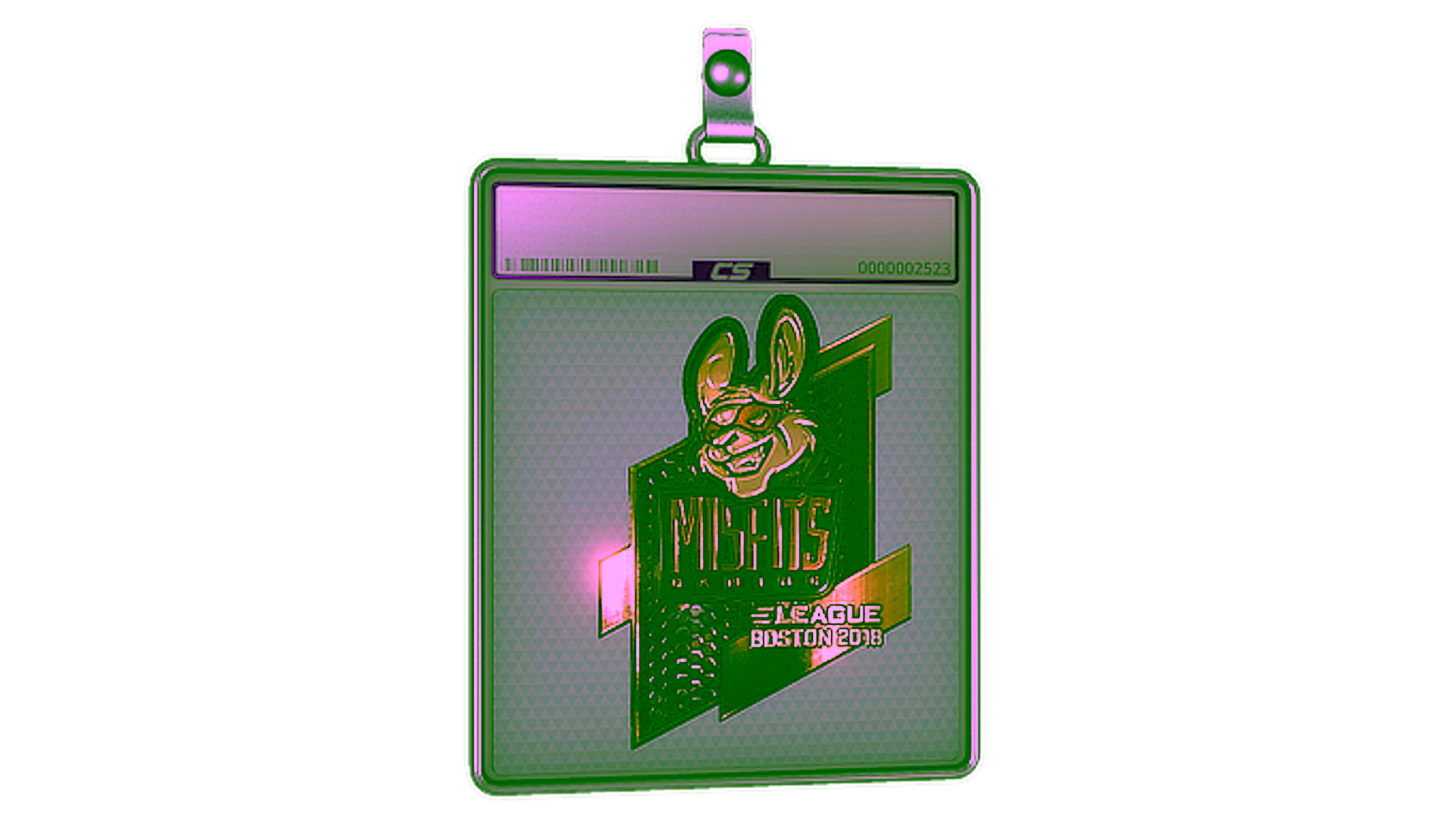 Display for Sticker Slab | Misfits Gaming (Gold) | Boston 2018