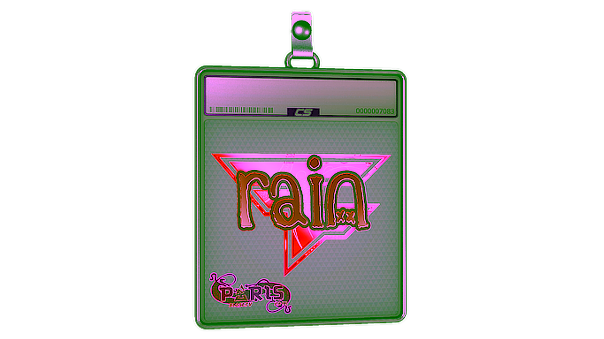 Display for Sticker Slab | rain (Holo) | Paris 2023
