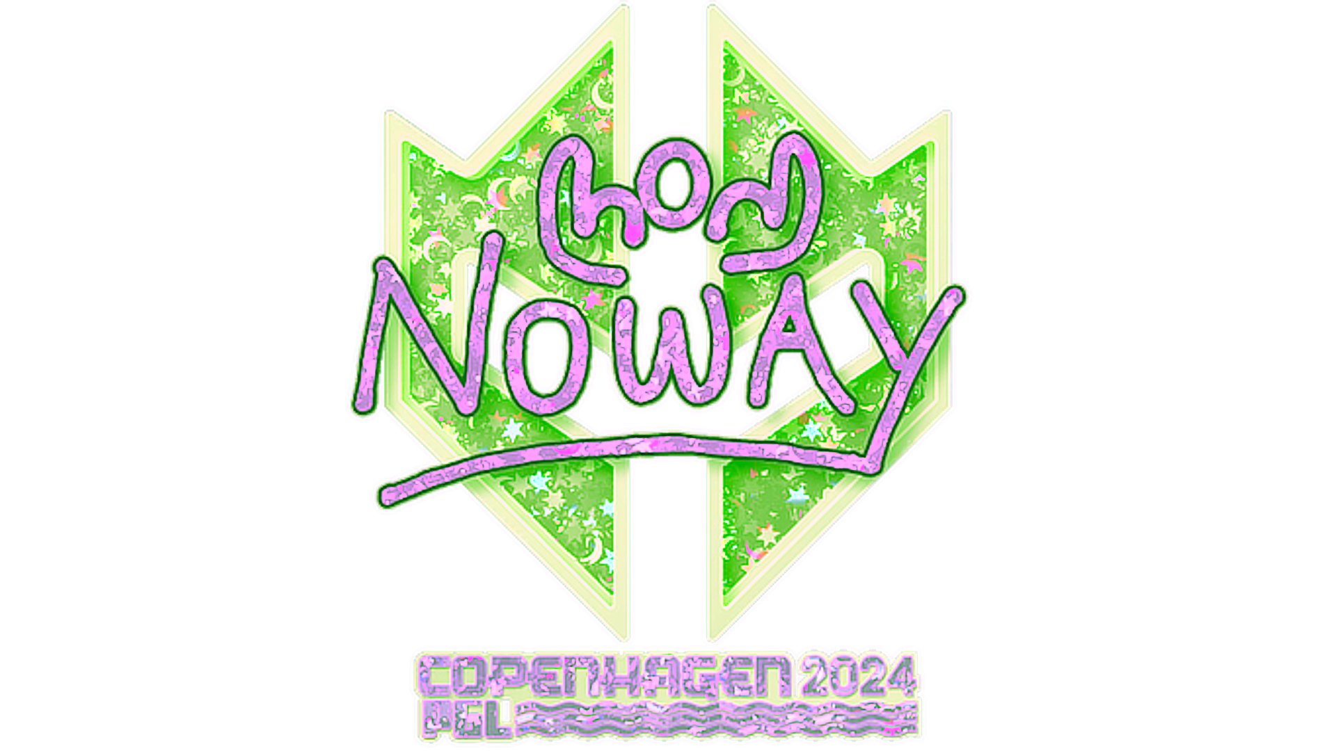 Sticker | noway (Glitter) | Copenhagen 2024 için görüntü