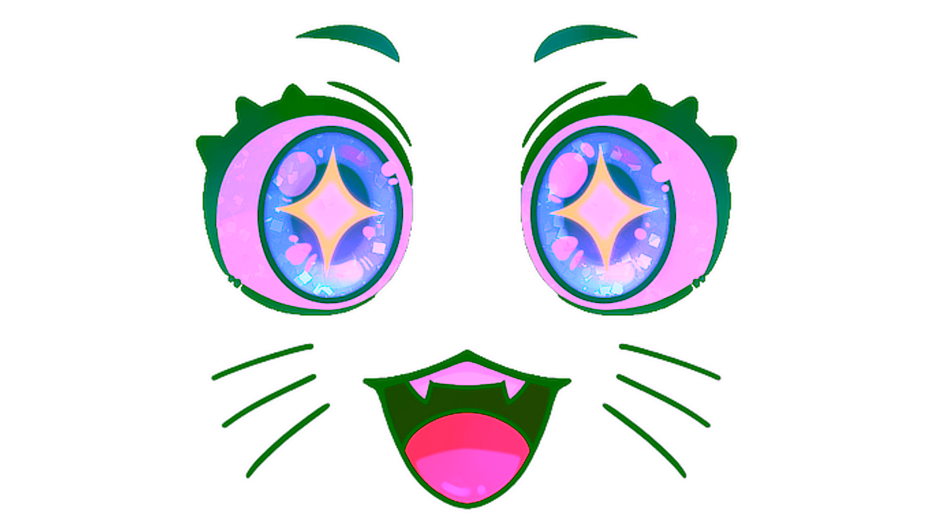 عرض لـ Sticker | Kawaii Eyes (Glitter)