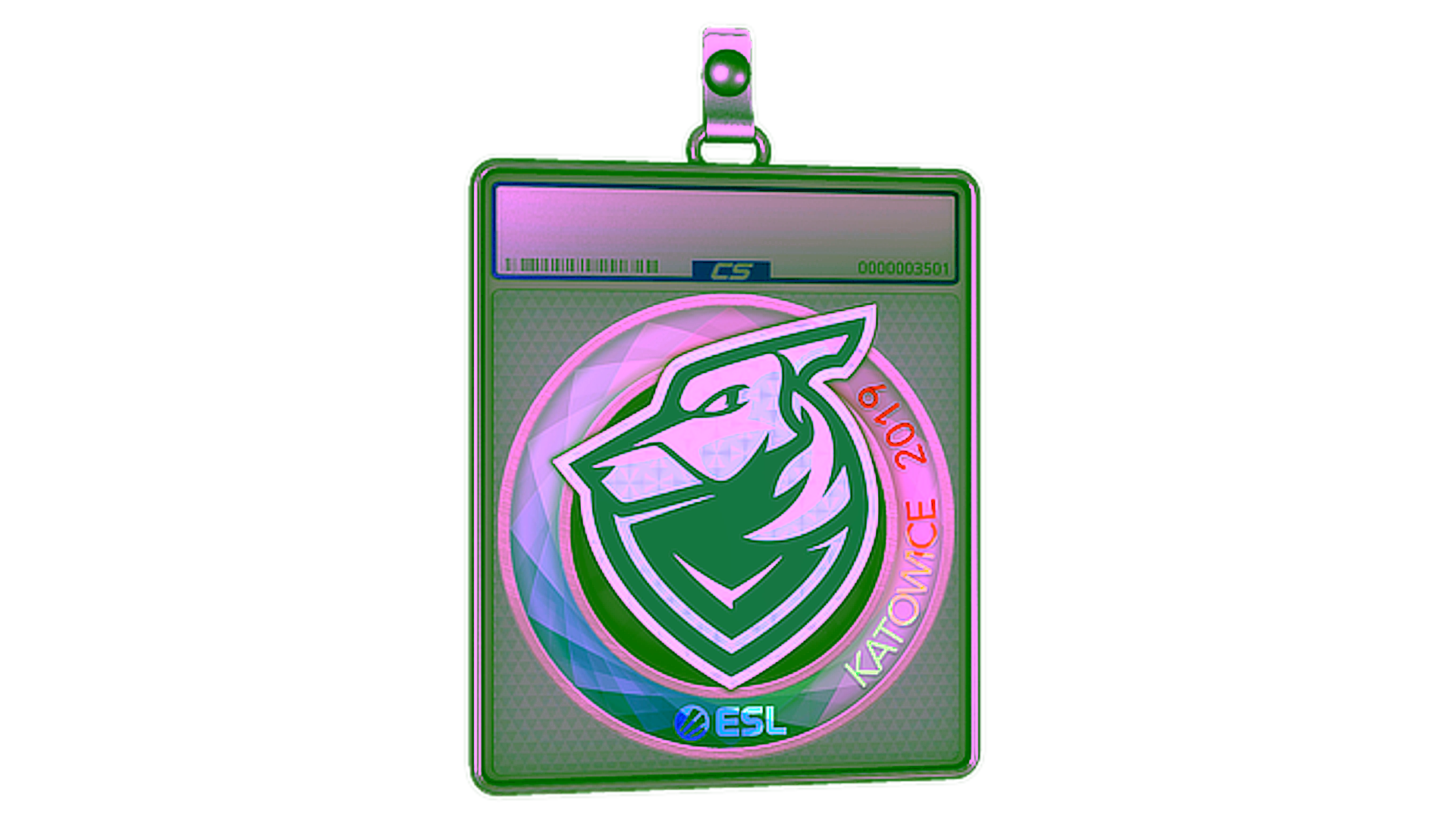 Display for Sticker Slab | Grayhound Gaming (Holo) | Katowice 2019