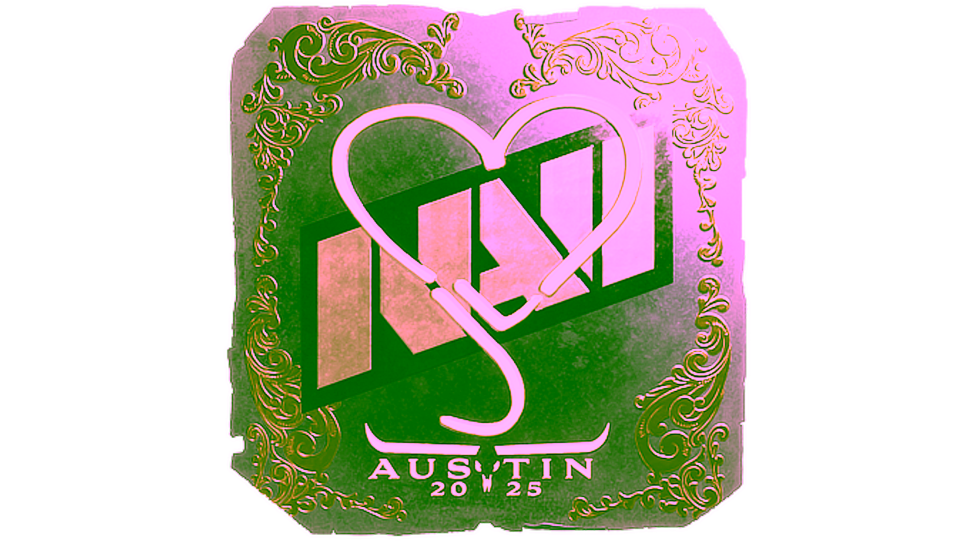 Display for Sticker | jL (Gold) | Austin 2025