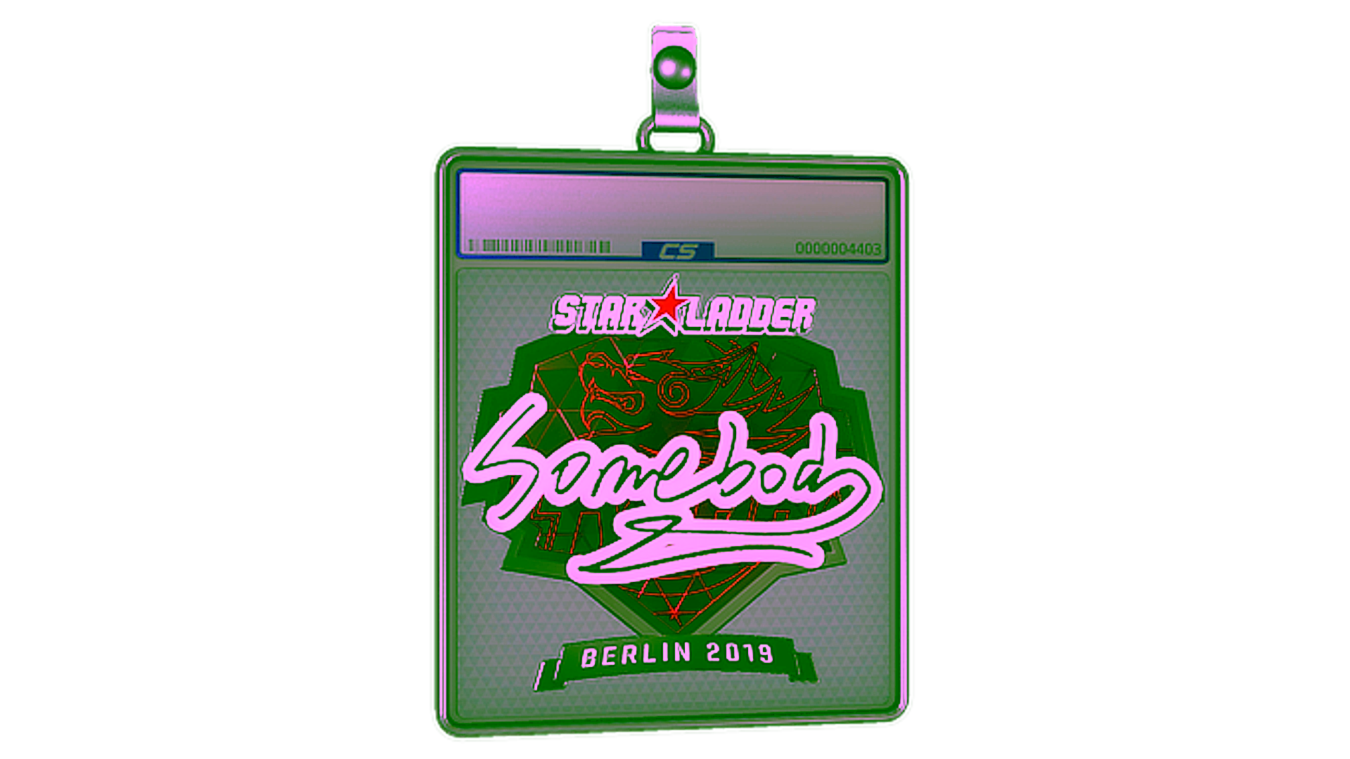 Display for Sticker Slab | somebody (Foil) | Berlin 2019