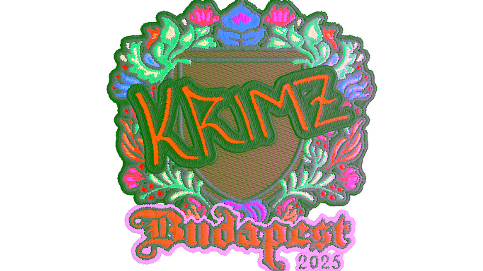 Display for Sticker | KRIMZ (Embroidered) | Budapest 2025