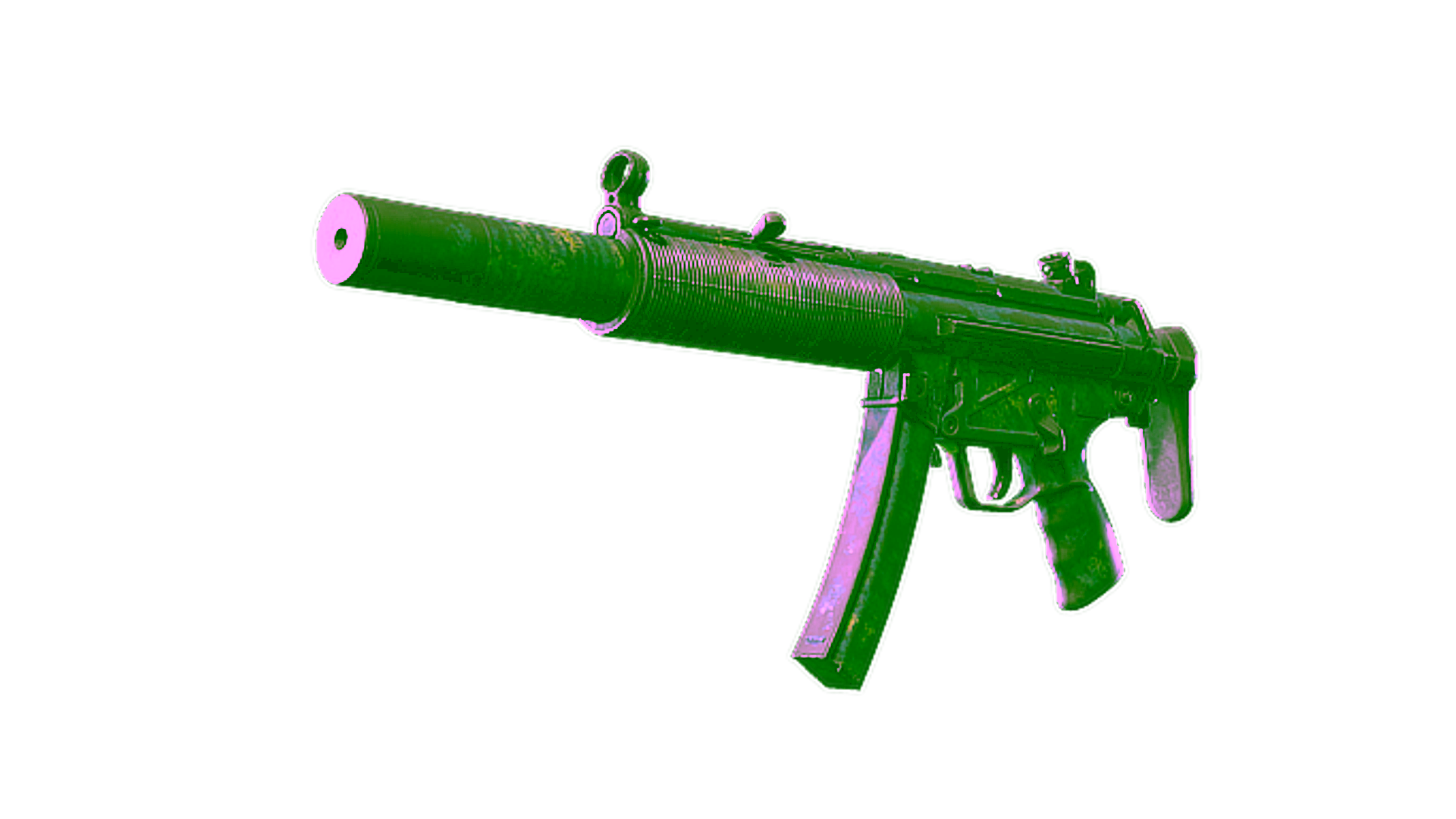 Affichage pour Souvenir MP5-SD | Lime Hex (Battle-Scarred)