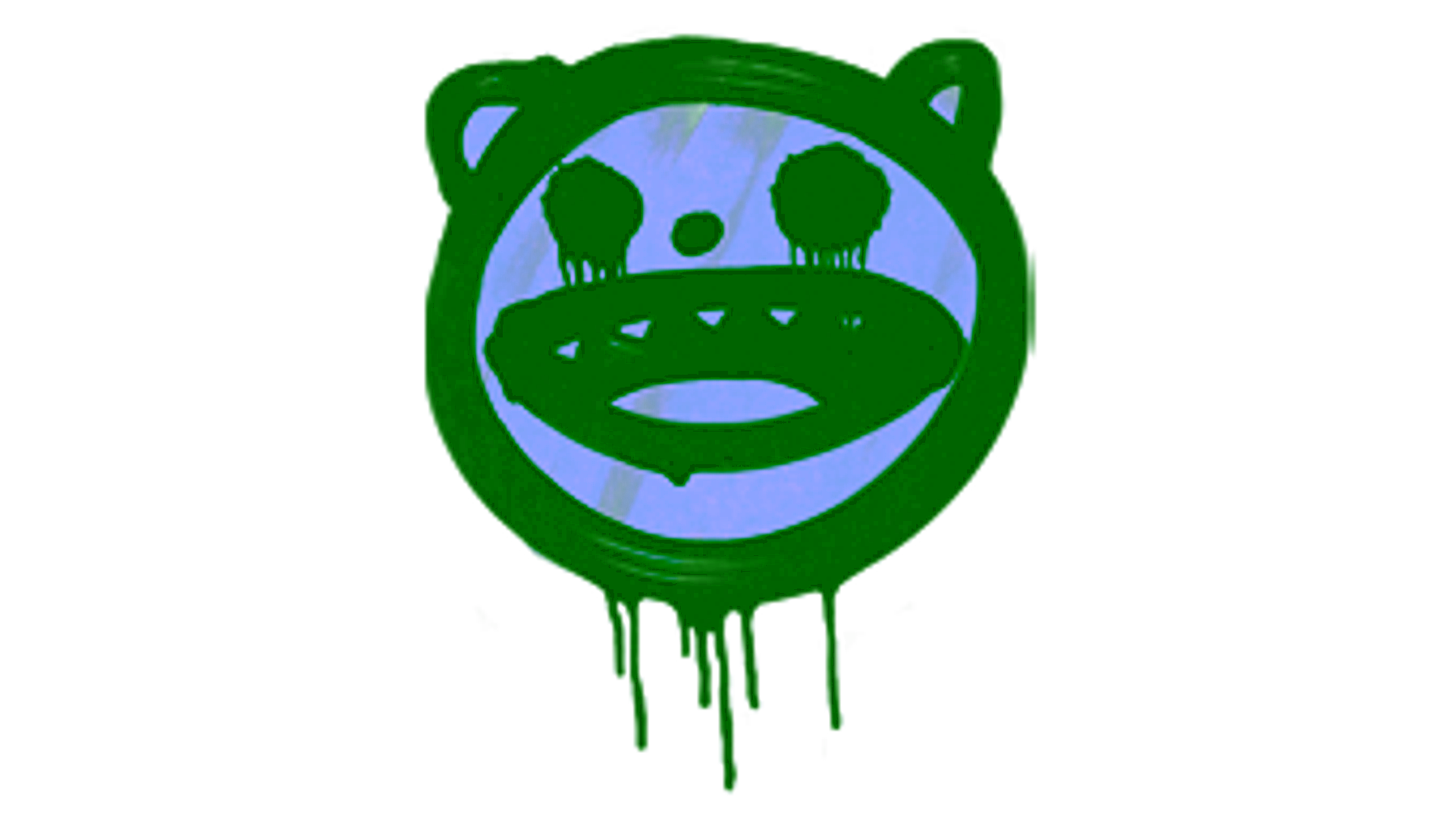 Display for Sealed Graffiti | Happy Cat (Wire Blue)