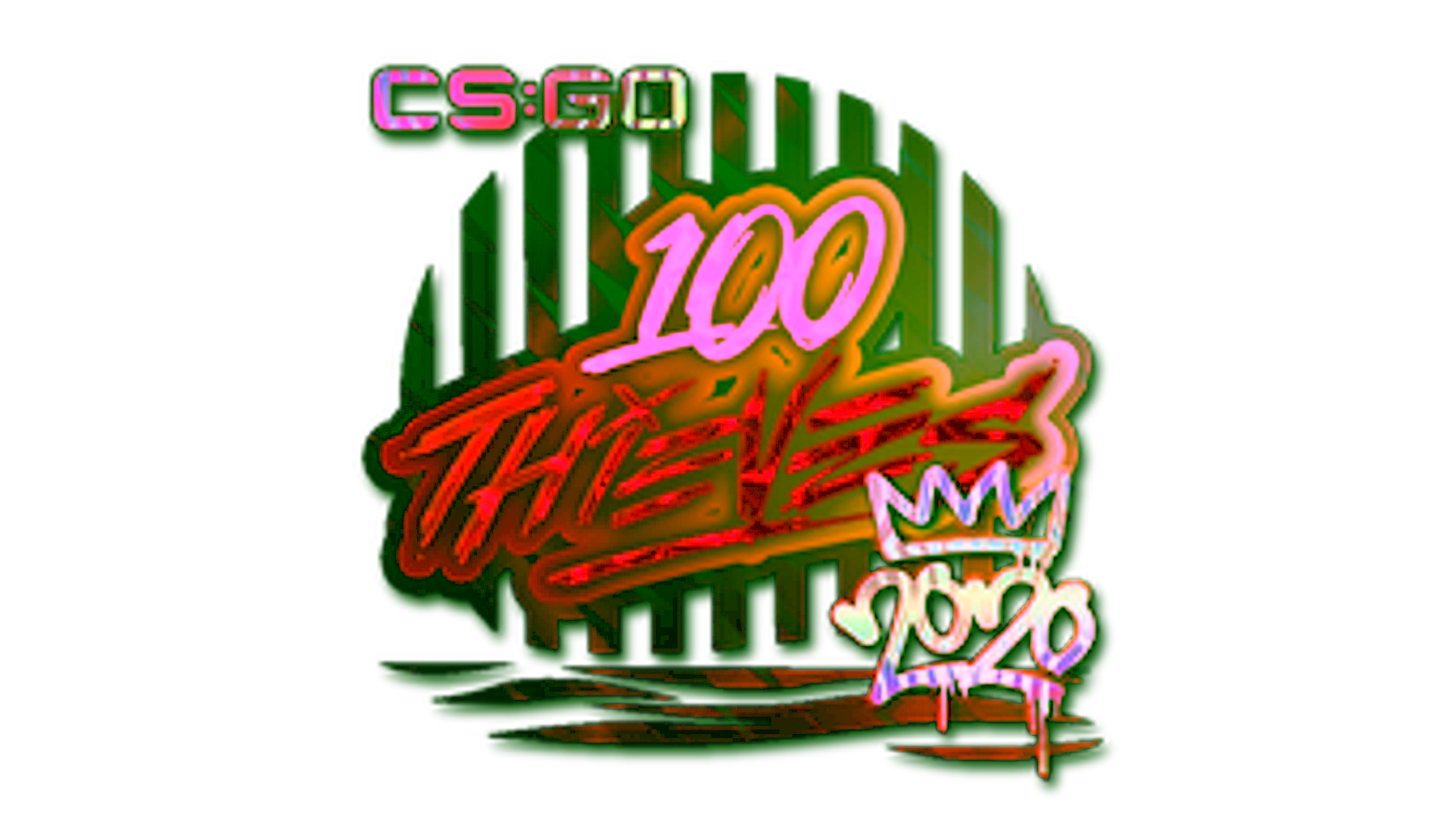 Display for Sticker | 100 Thieves (Holo) | 2020 RMR