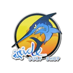 Sticker Ocean Sunset Stabbyfish