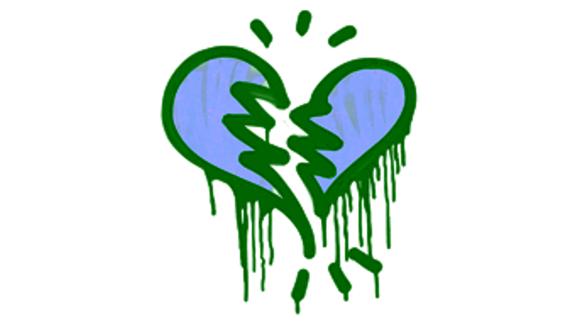 Rodyti Sealed Graffiti | Broken Heart (Wire Blue)