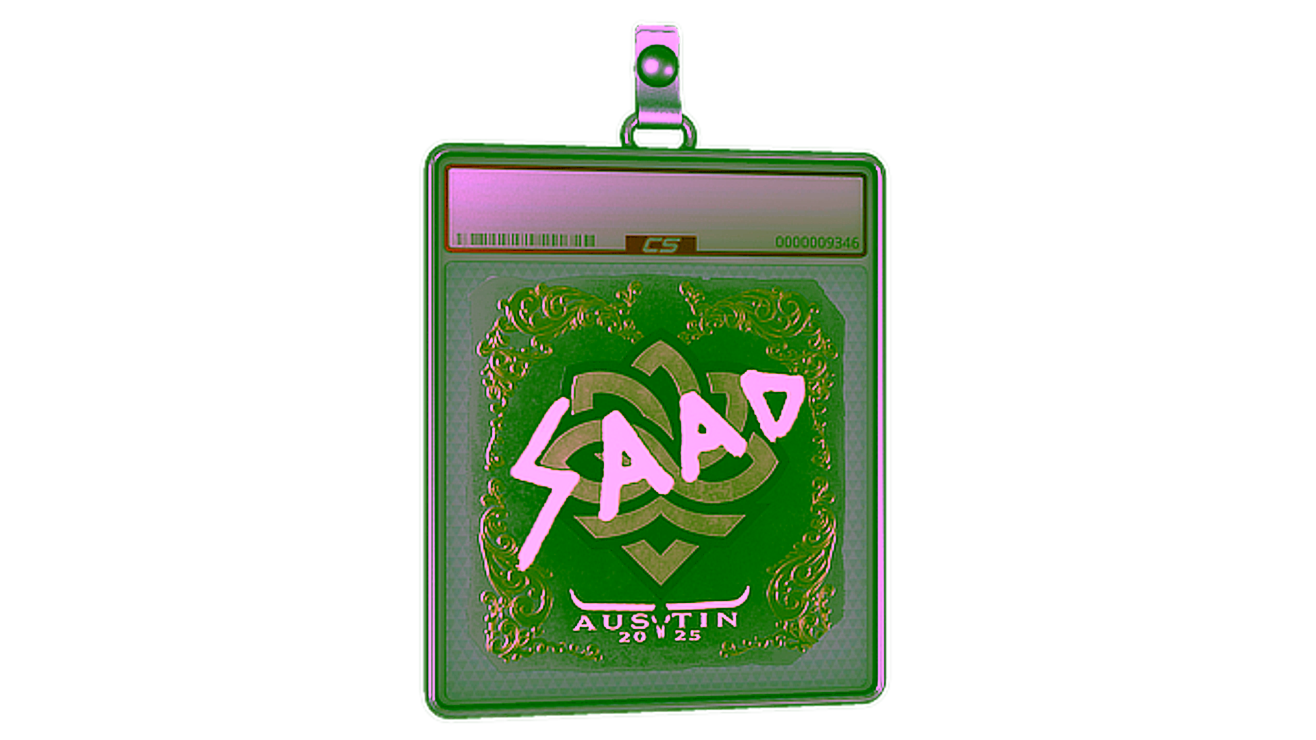 Exibição para Sticker Slab | saadzin (Gold) | Austin 2025