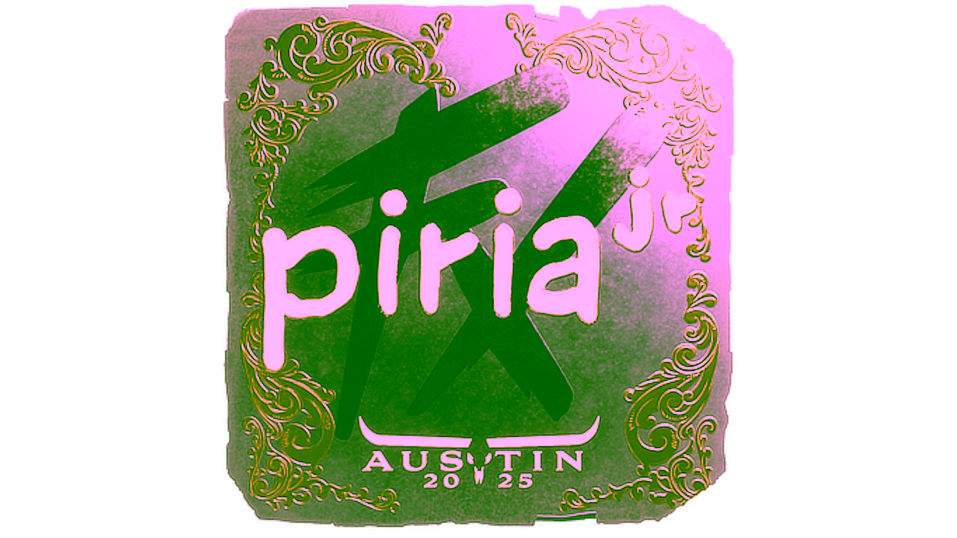 Display for Sticker | piriajr (Gold) | Austin 2025