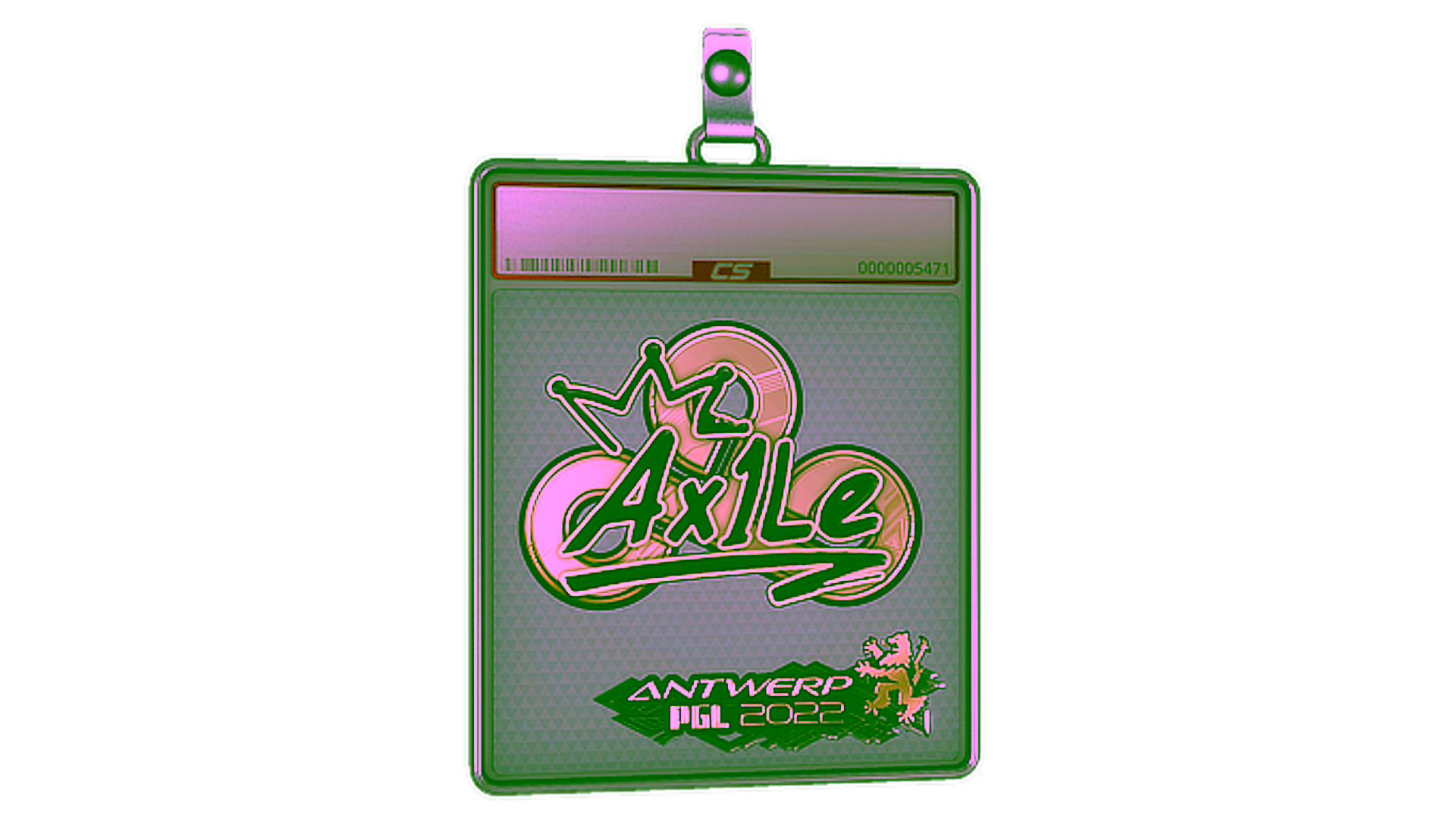 عرض لـ Sticker Slab | Ax1Le (Gold) | Antwerp 2022