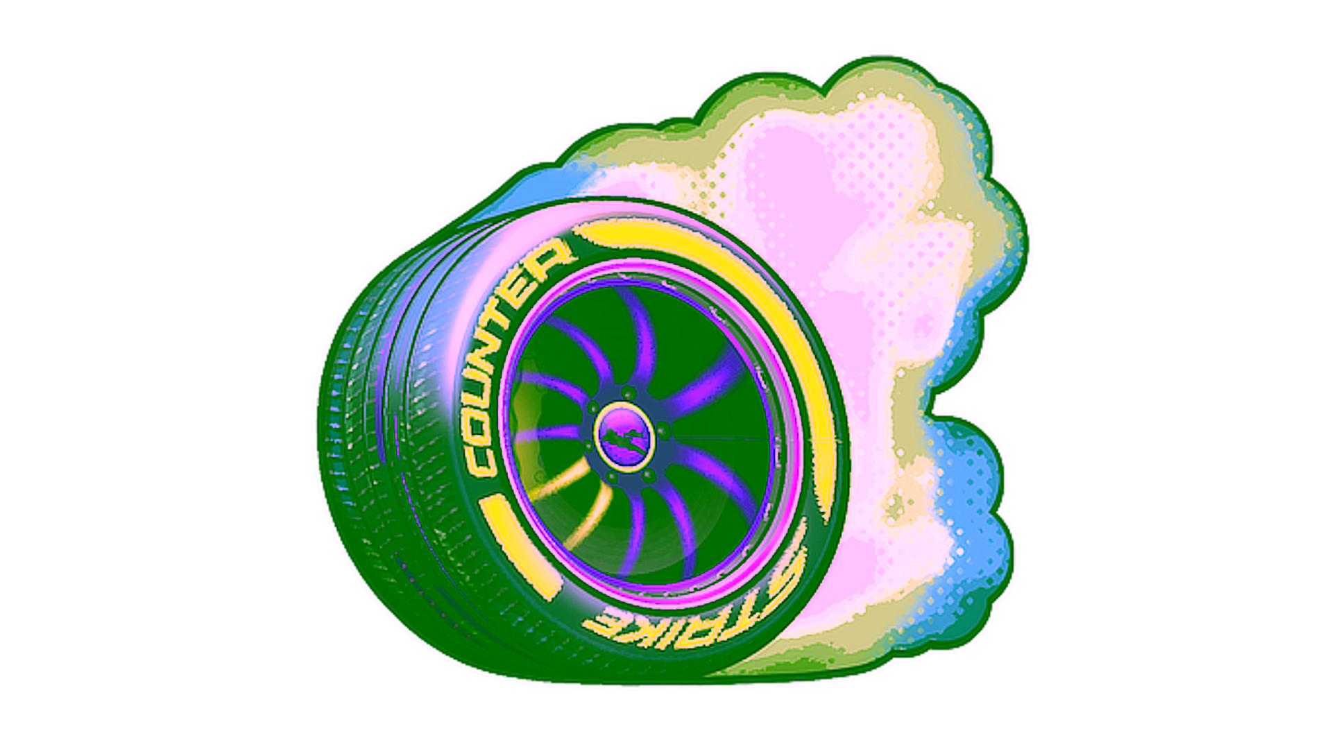 Visar för Sticker | Burnout (Lenticular)
