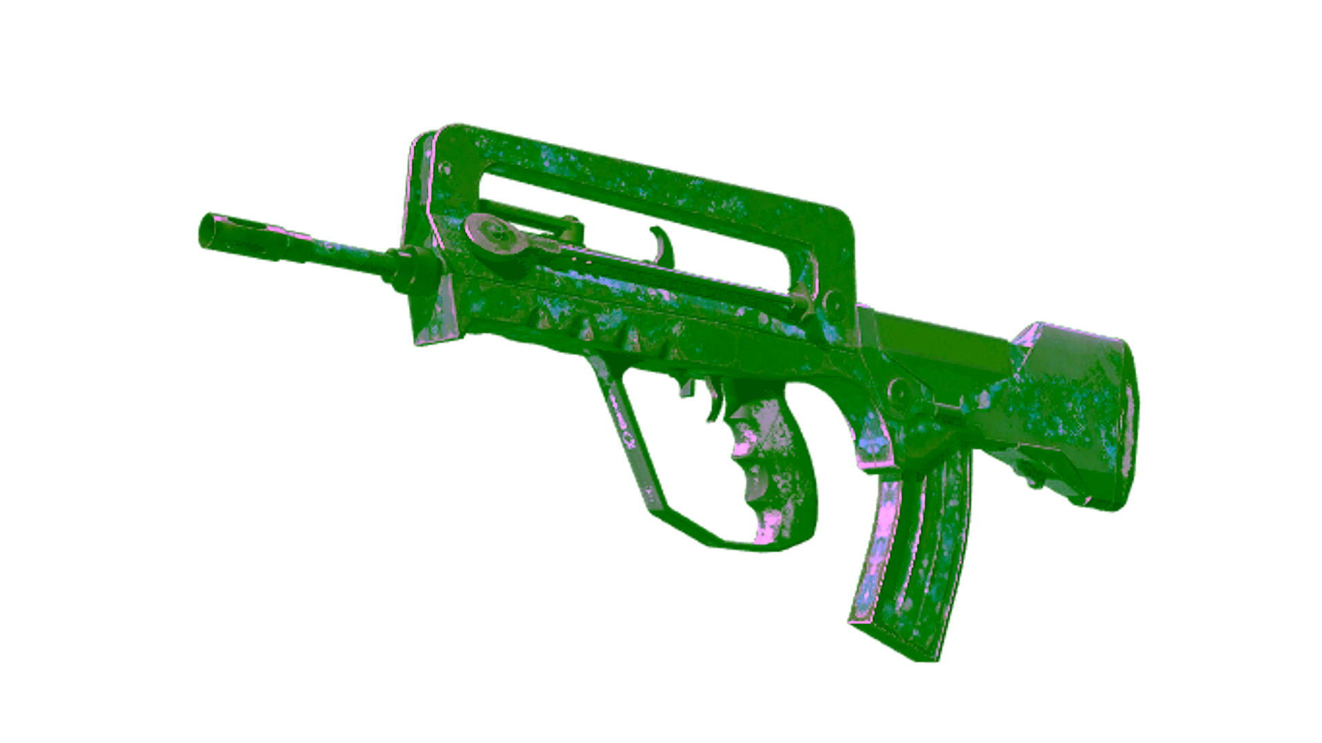 Display for Souvenir FAMAS | Cyanospatter (Battle-Scarred)