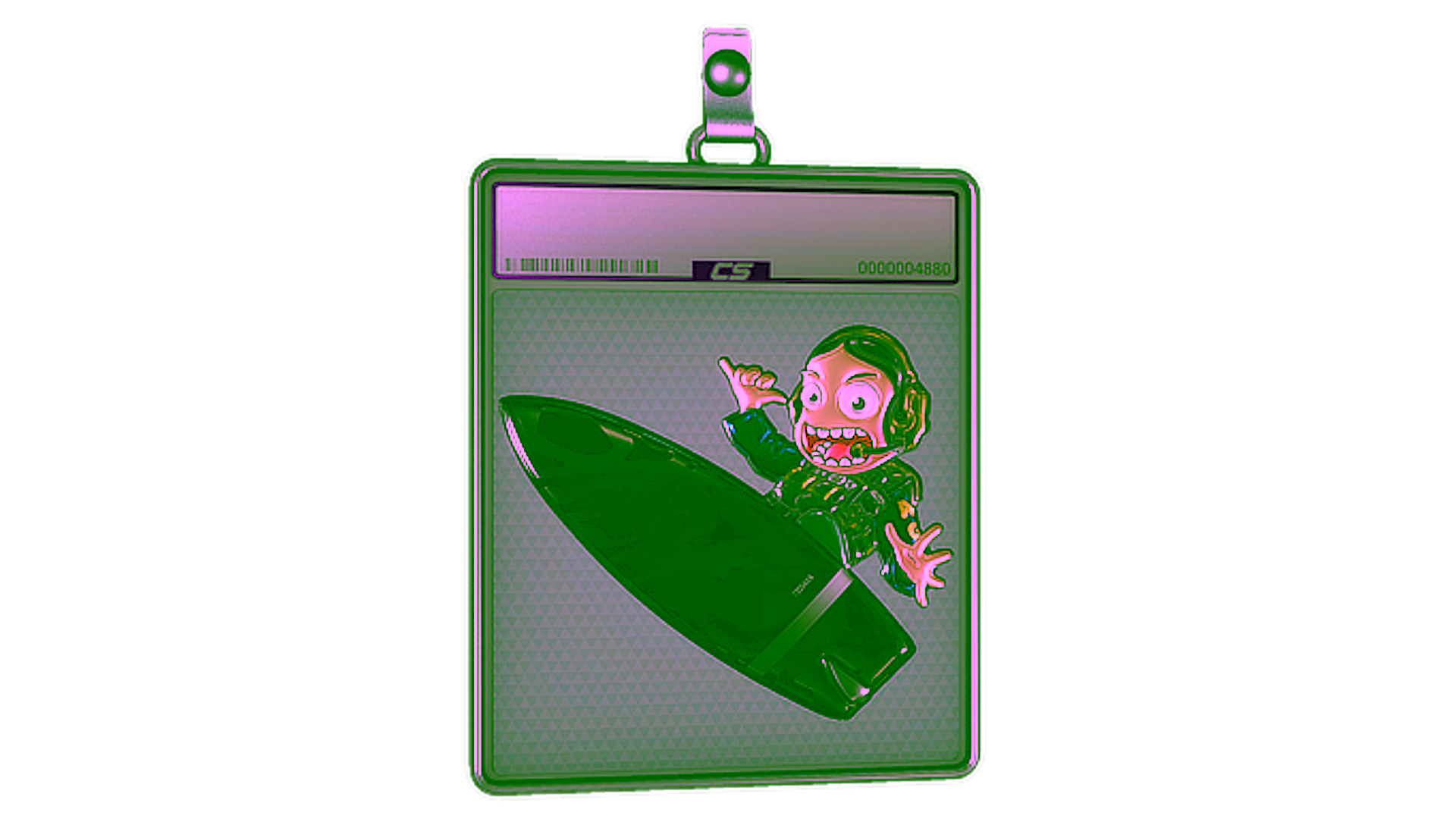 Display for Sticker Slab | Dark Water Surf Ava (Foil)