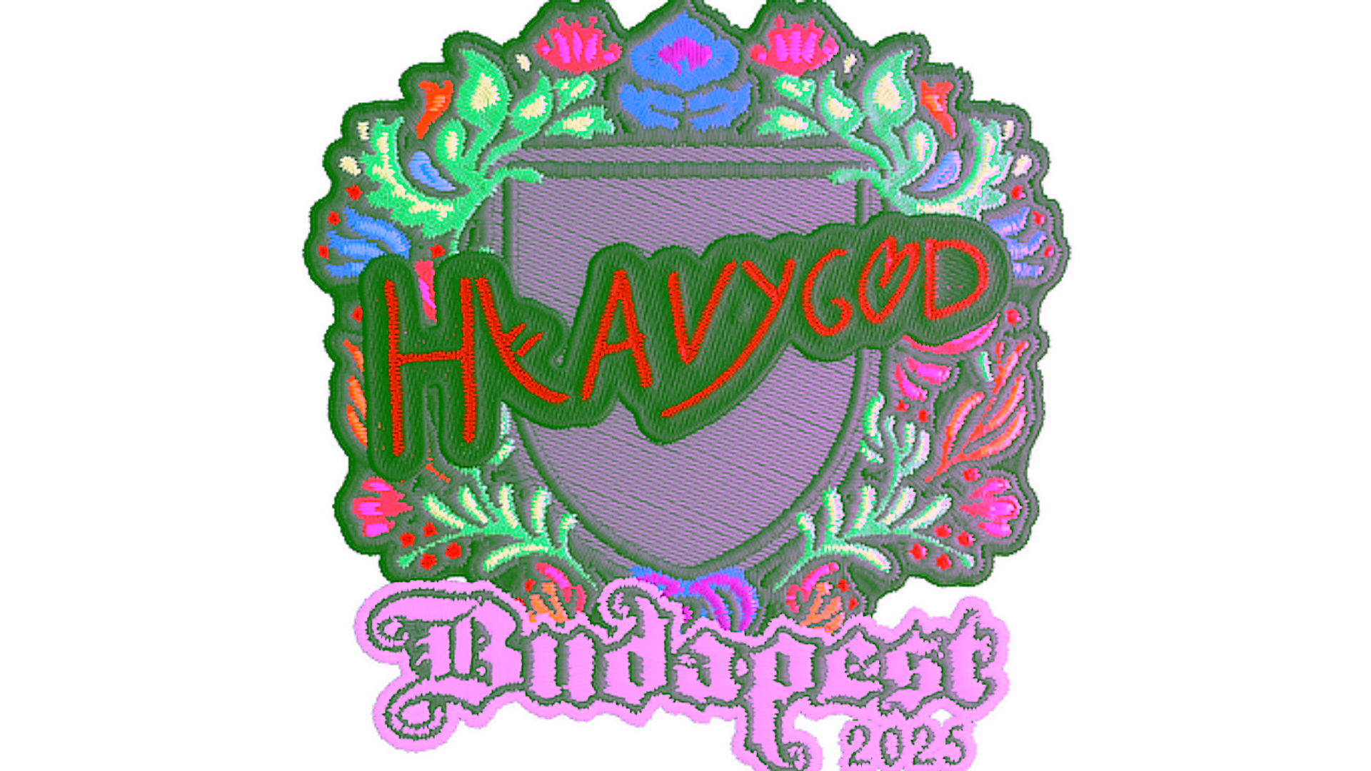 Display for Sticker | Heavygod (Embroidered) | Budapest 2025
