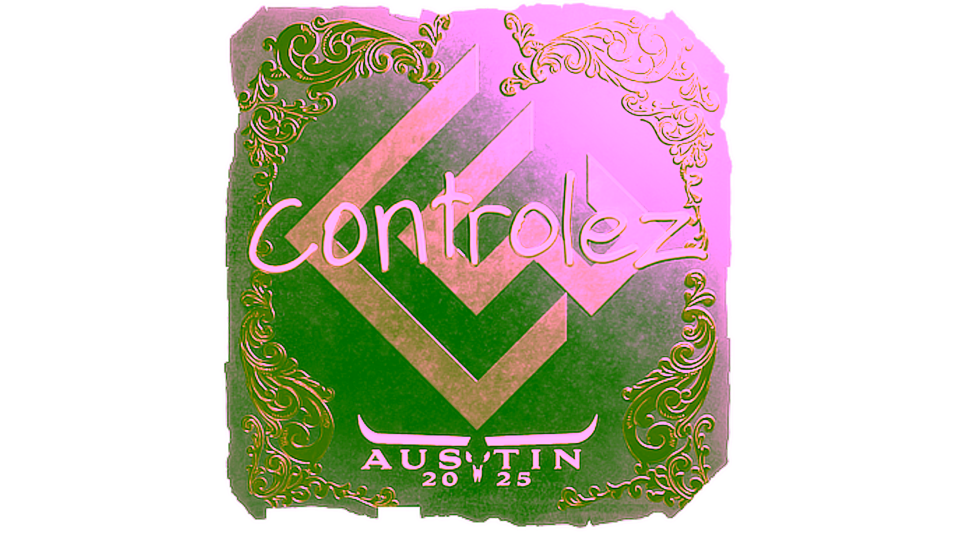 Display for Sticker | controlez (Gold) | Austin 2025