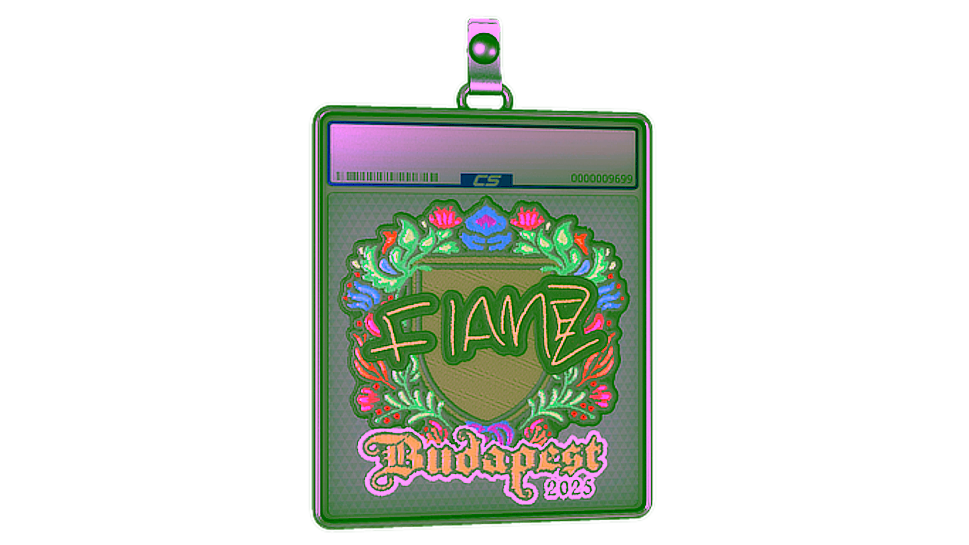 Exibição para Sticker Slab | FlameZ (Embroidered) | Budapest 2025