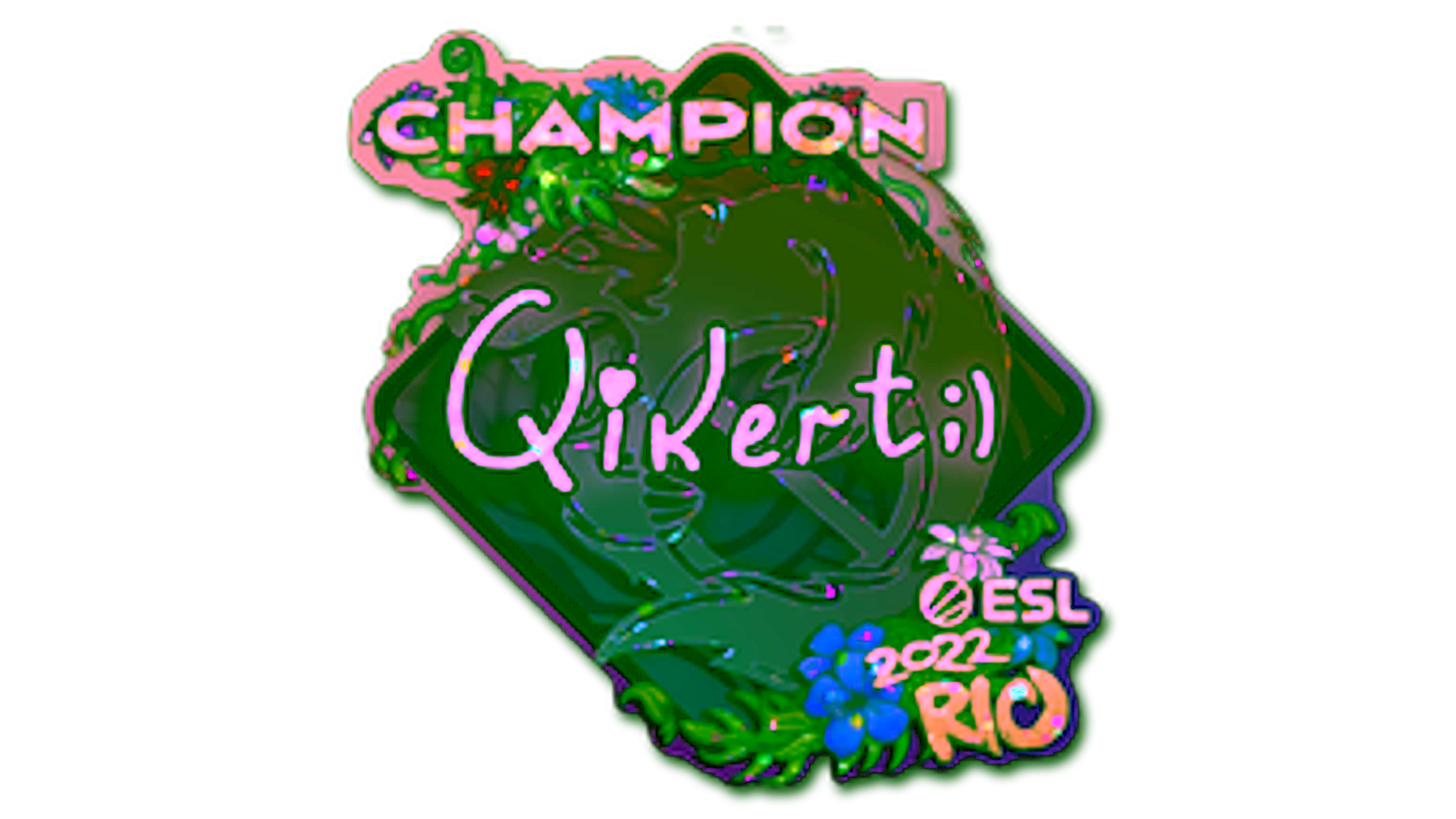 Visar för Sticker | qikert (Glitter, Champion) | Rio 2022