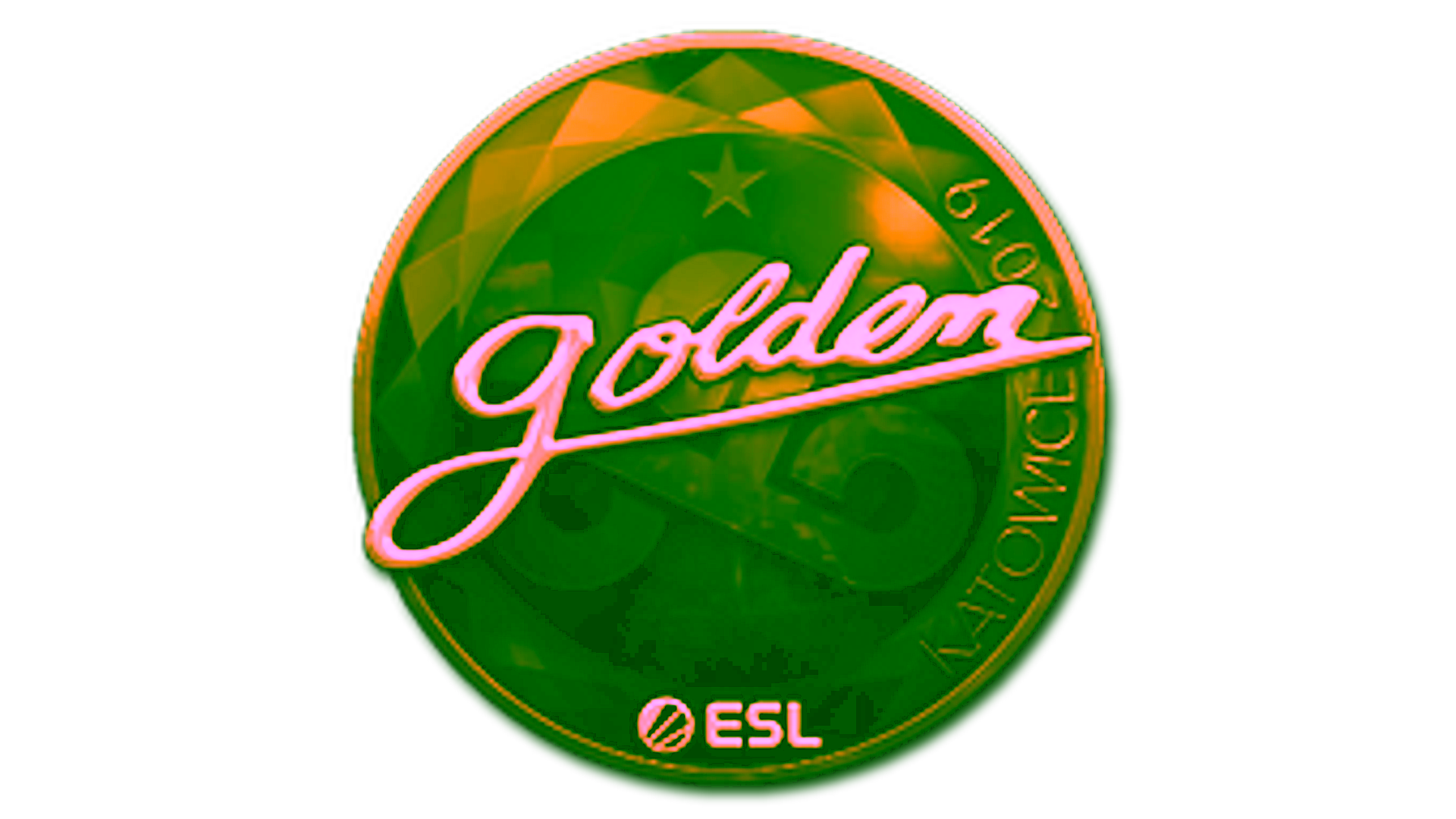Display for Sticker | Golden (Gold) | Katowice 2019