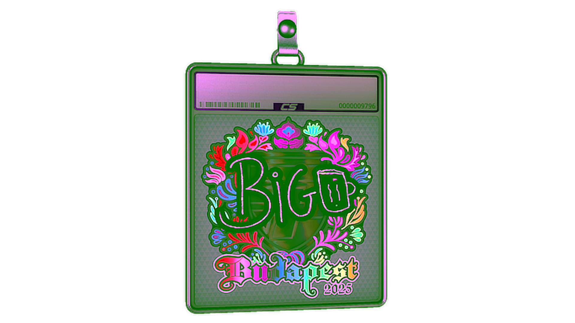 Exibição para Sticker Slab | biguzera (Holo) | Budapest 2025