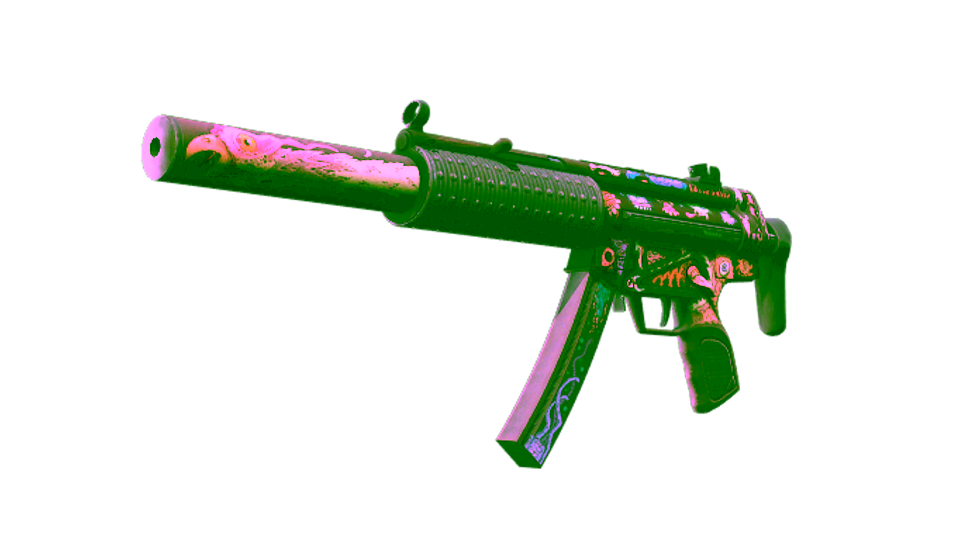 Visar för StatTrak™ MP5-SD | Necro Jr. (Well-Worn)