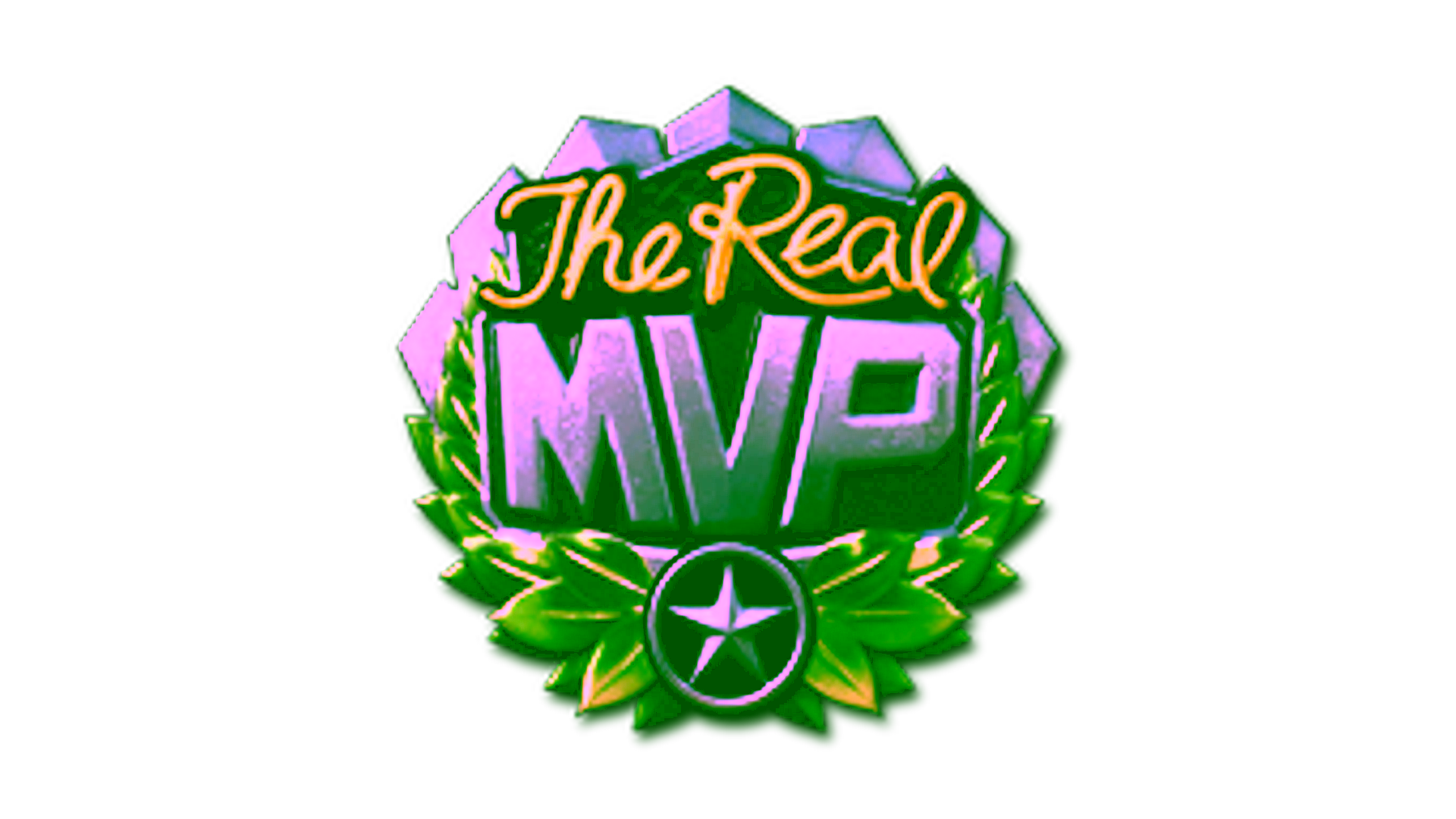 Display for Sticker | The Real MVP (Foil)
