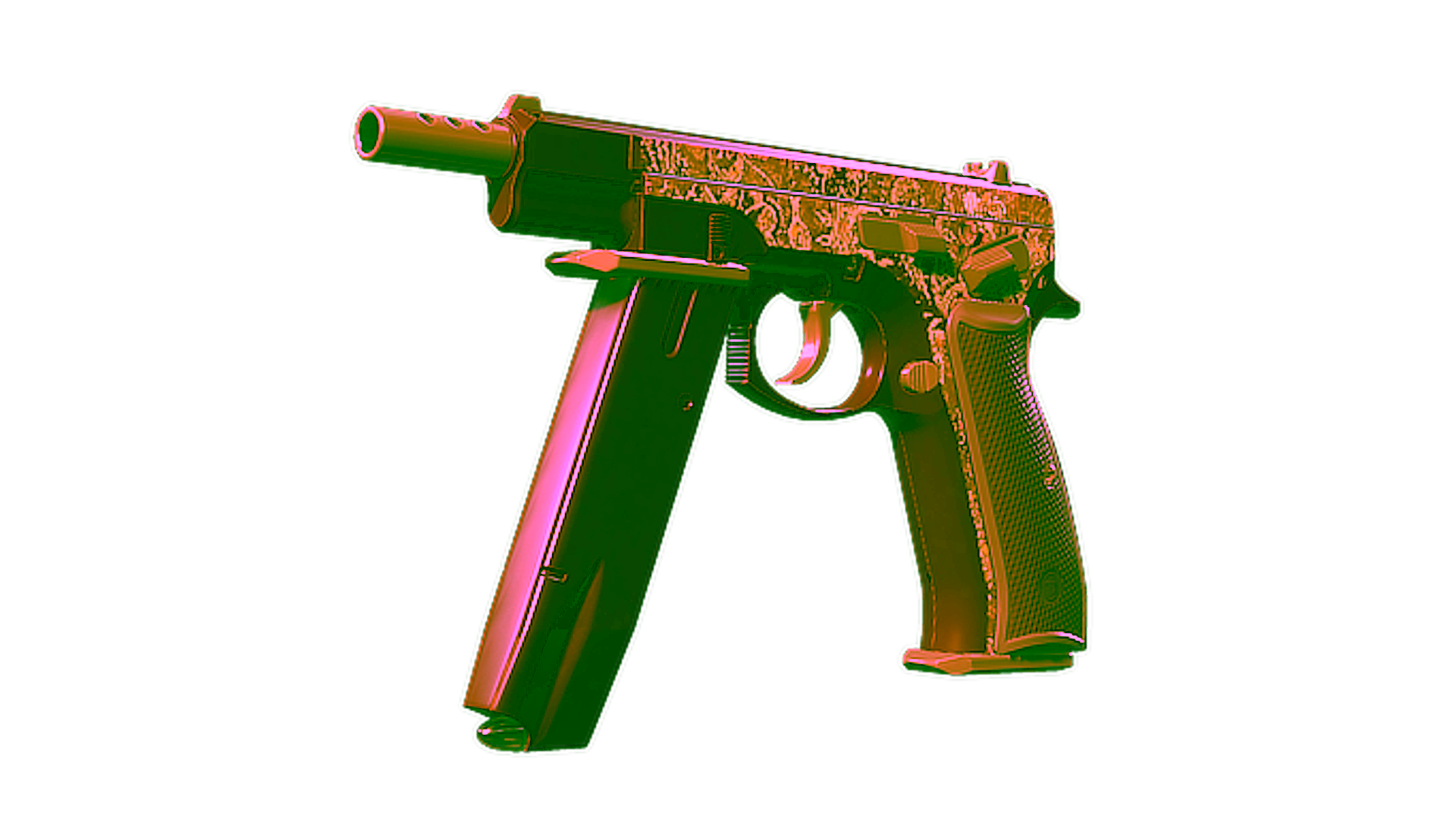 Display for Souvenir CZ75-Auto | Honey Paisley (Factory New)