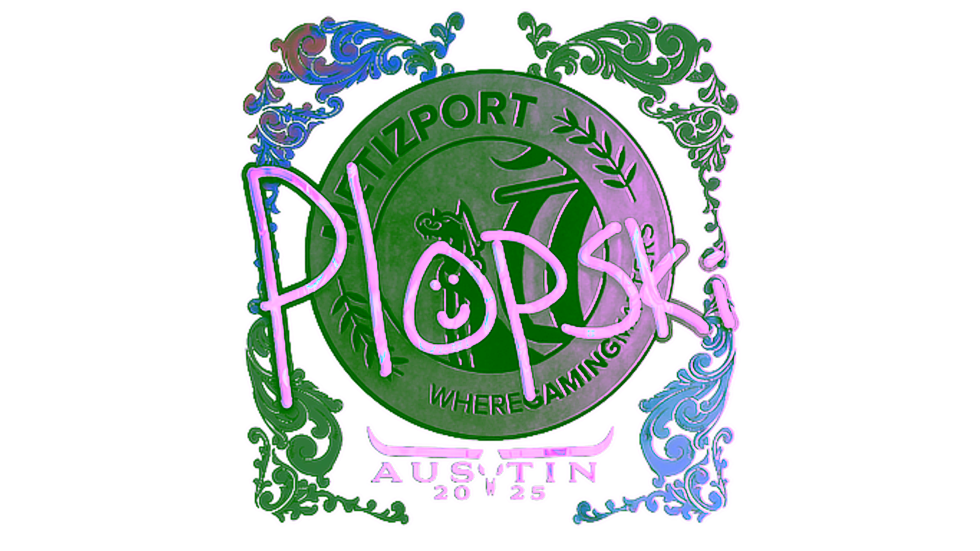 Display for Sticker | Plopski (Holo) | Austin 2025