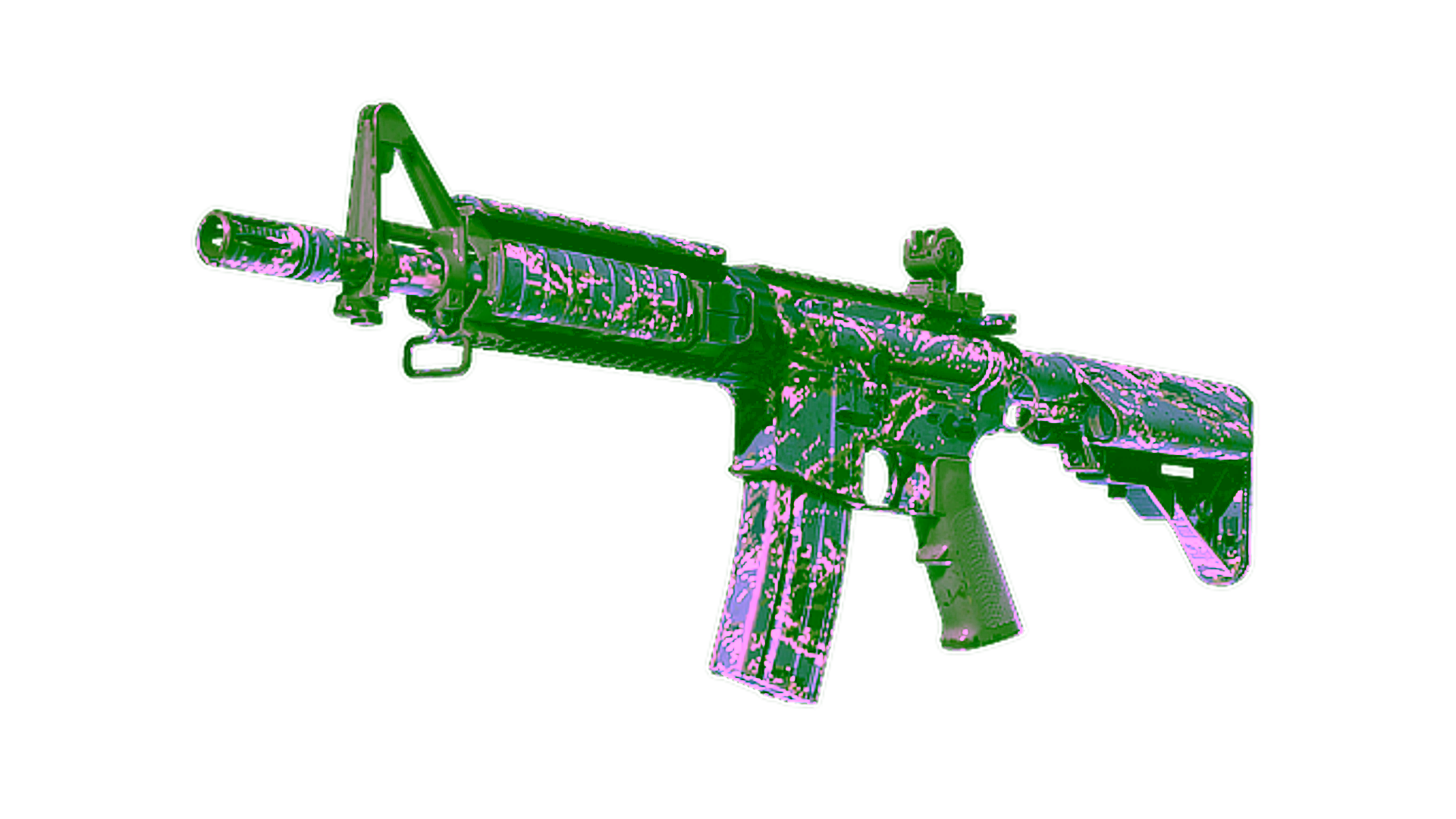 Display for M4A4 | Naval Shred Camo (Well-Worn)