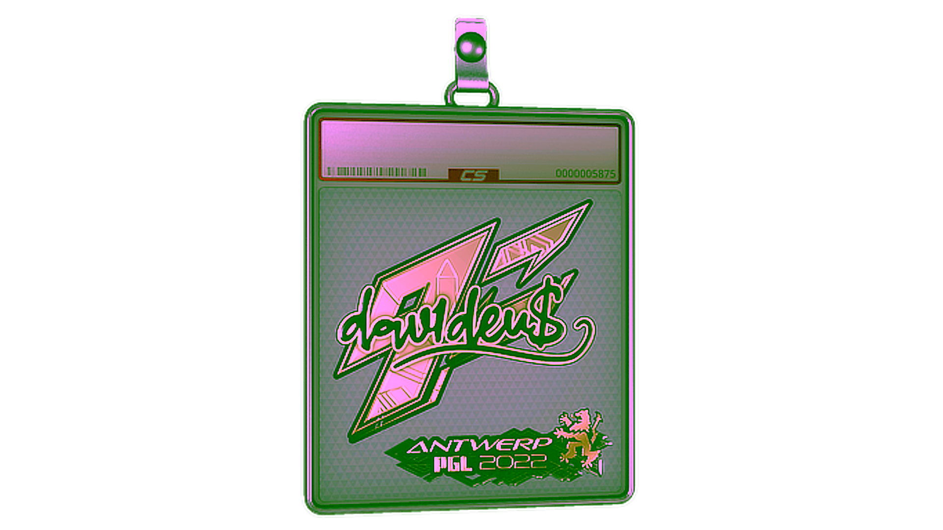 Display for Sticker Slab | dav1d (Gold) | Antwerp 2022